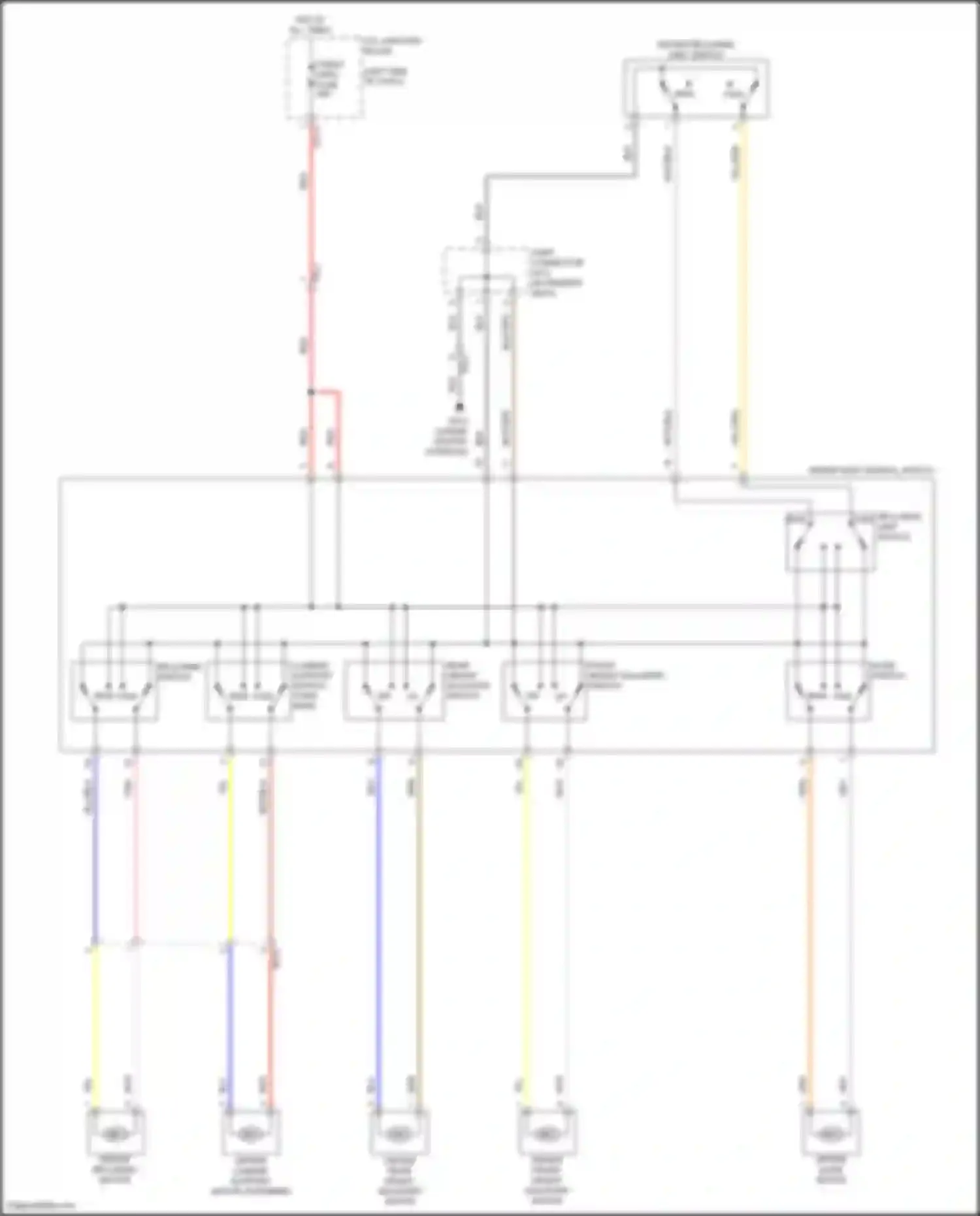 Wiring diagram driver seat manual switch for Kia Telluride I facelift (2022-2024) (1 of 4)