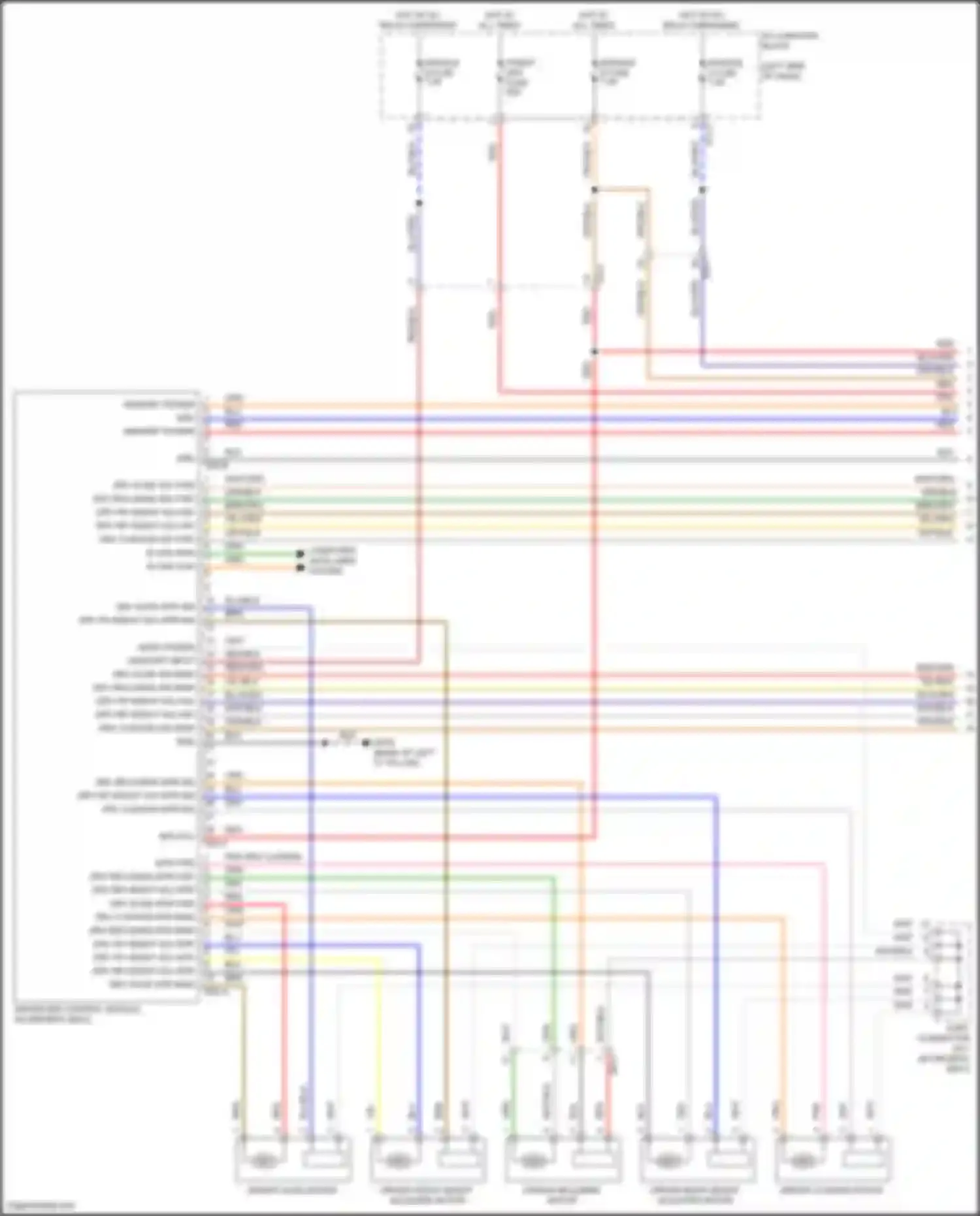 Wiring diagram drv reclining sw bwd for Kia Telluride I facelift (2022-2024) (1 of 2)