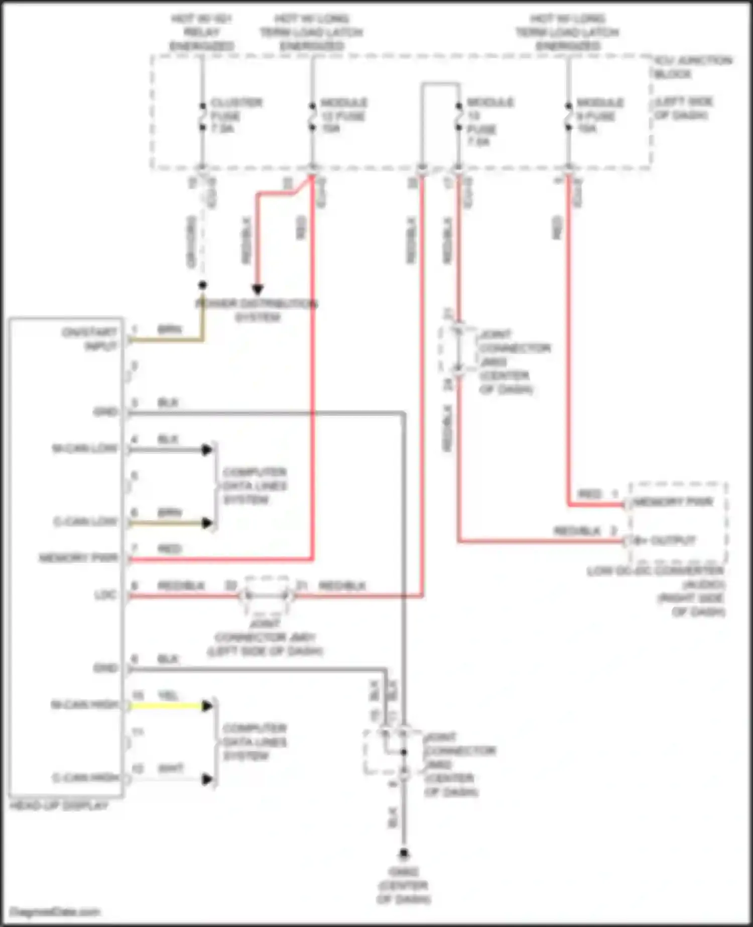 Wiring diagram hot w/ long term load latch energized for Kia Telluride I facelift (2022-2024) (1 of 1)
