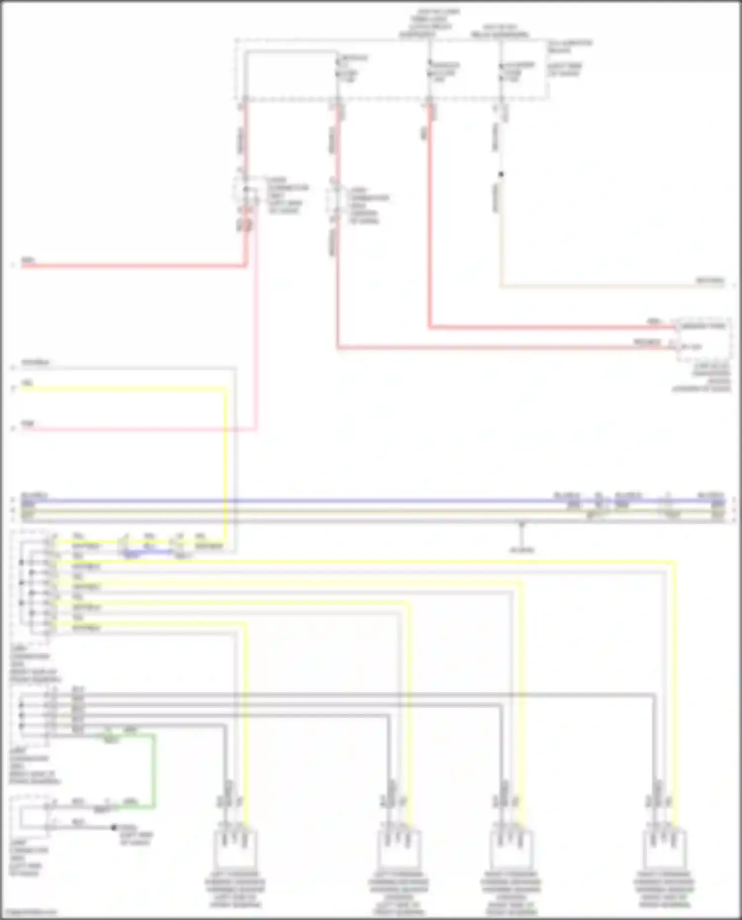 Wiring diagram left forward parking distance warning sensor for Kia Telluride I facelift (2022-2024) (2 of 3)