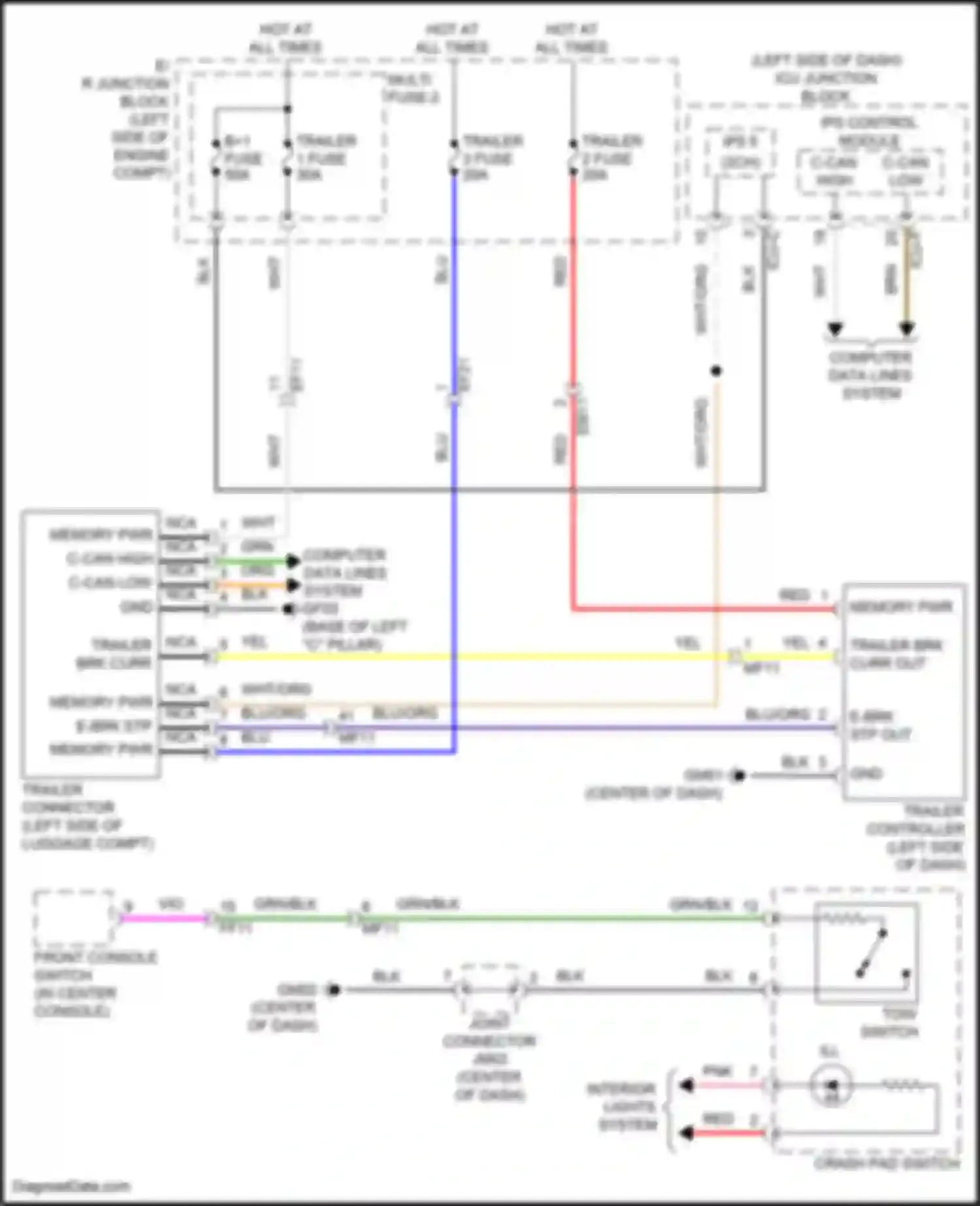 Wiring diagram memory pwr for Kia Telluride I facelift (2022-2024) (10 of 31)