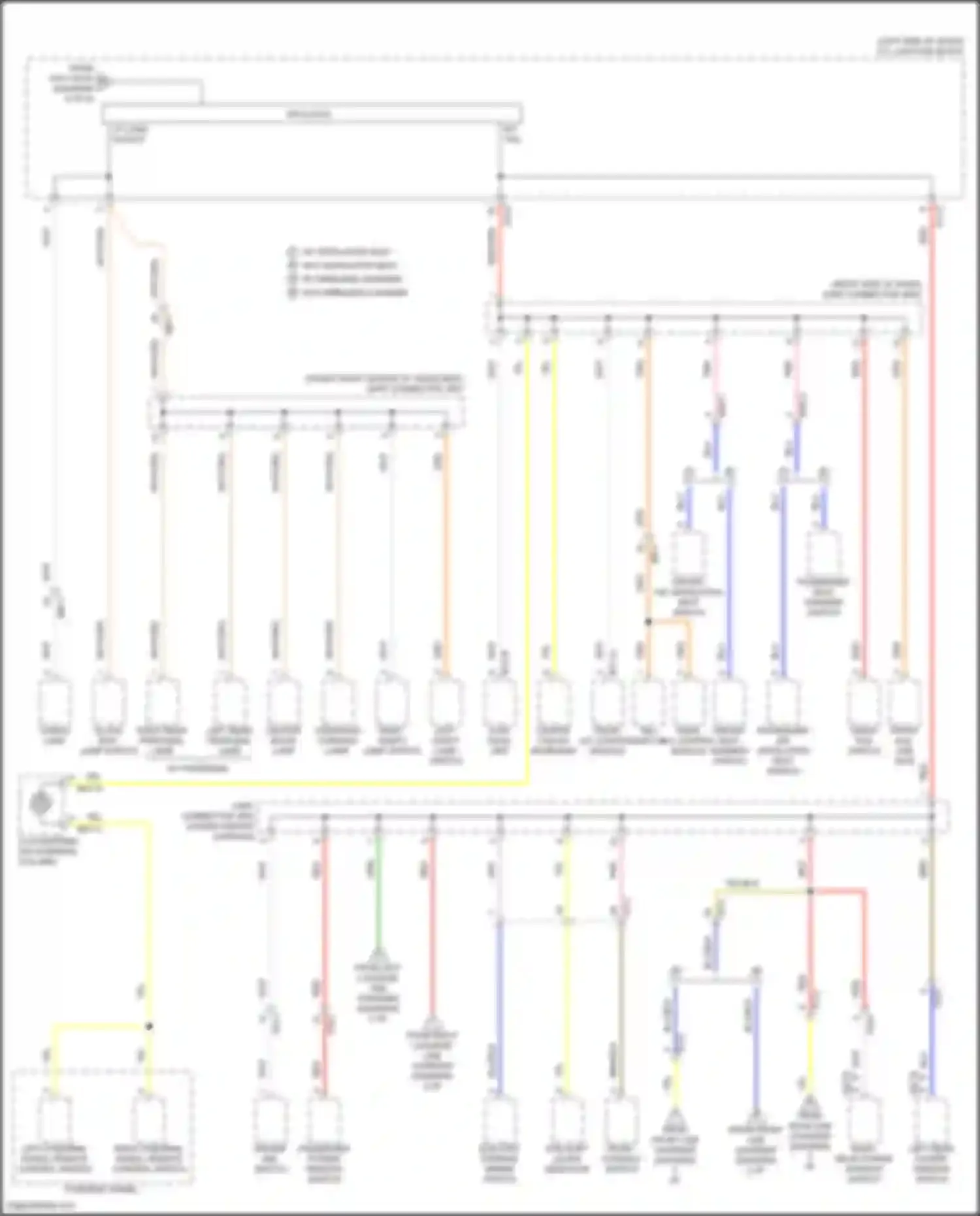 Wiring diagram passenger power window switch for Kia Telluride I facelift (2022-2024) (4 of 6)