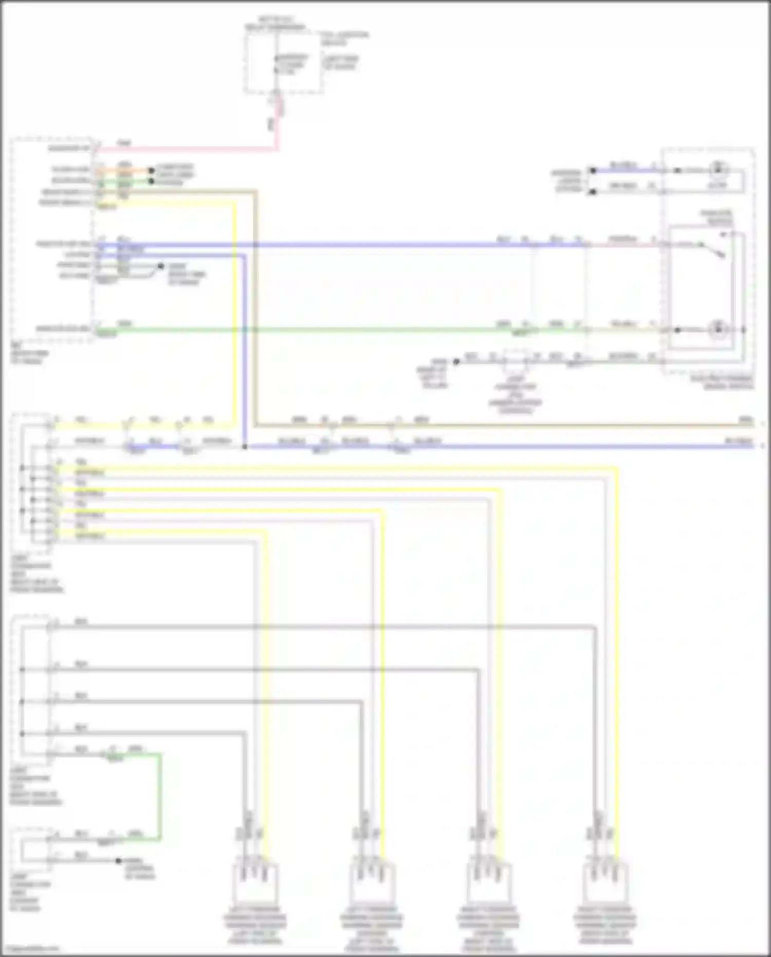 Wiring diagram right forward parking distance warning sensor for Kia Telluride I facelift (2022-2024) (3 of 3)
