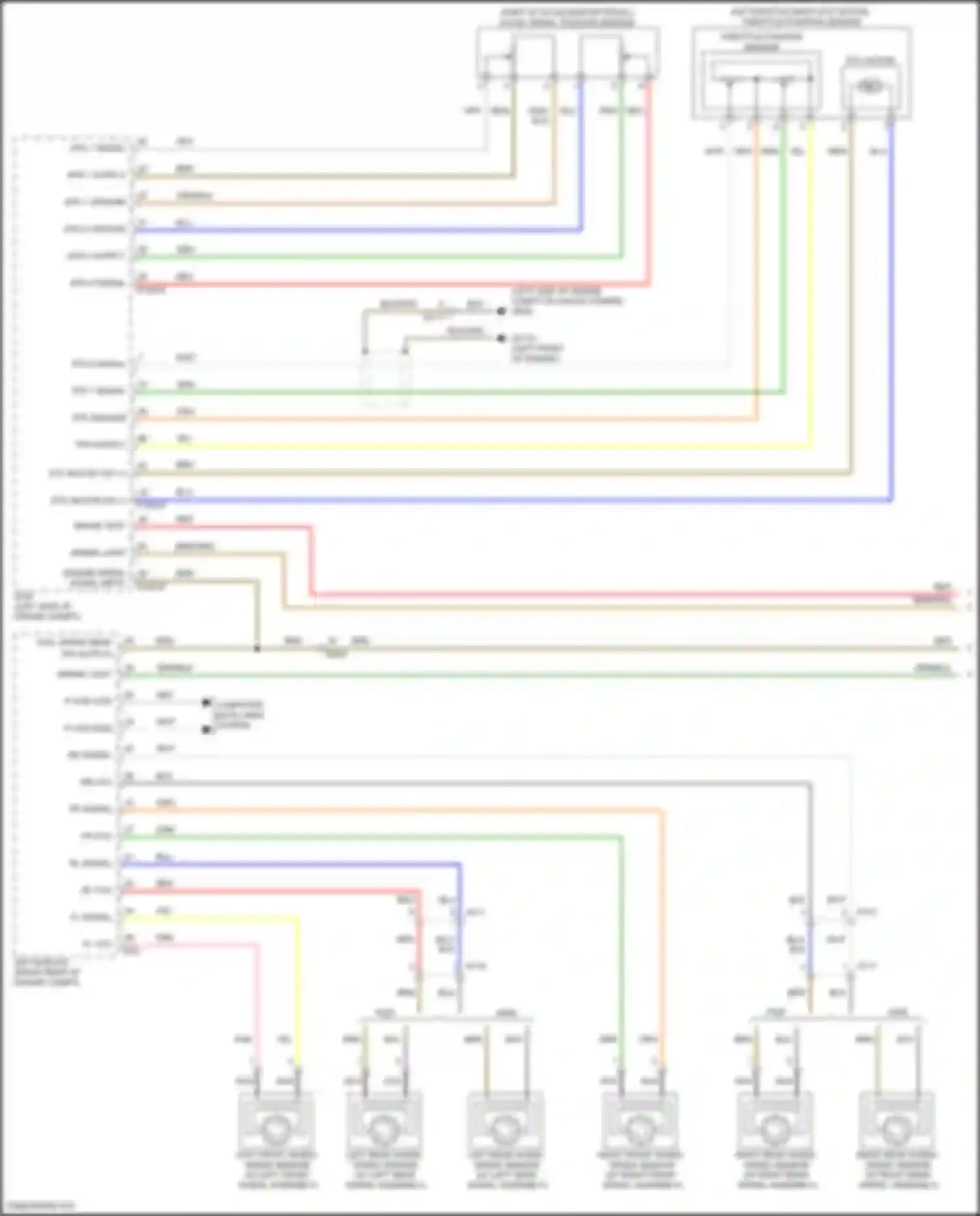 Wiring diagram right front wheel speed sensor for Kia Telluride I facelift (2022-2024) (2 of 2)
