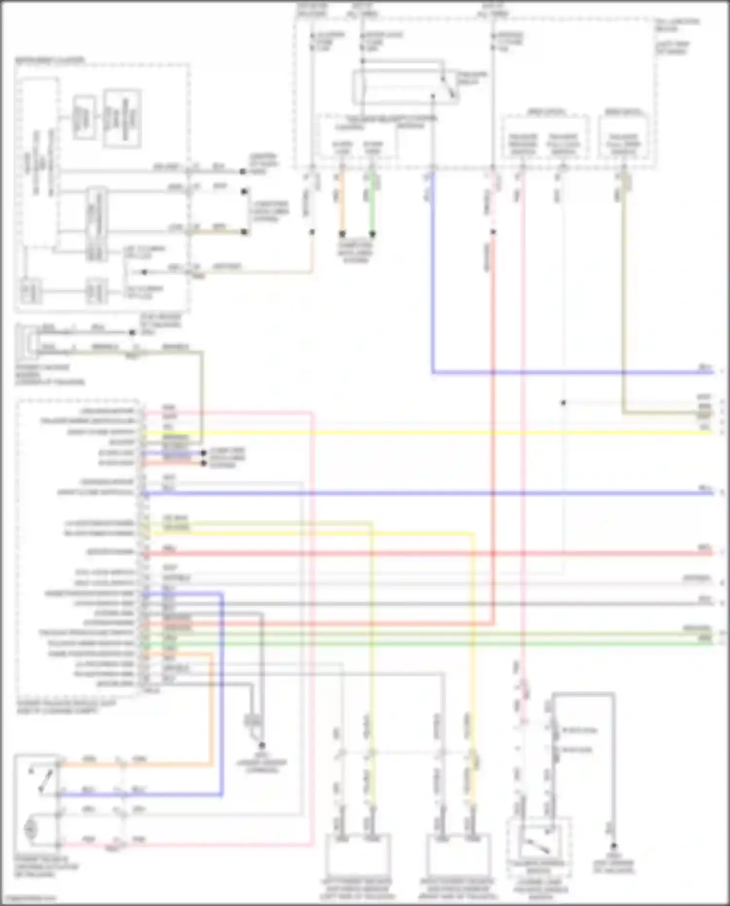 Wiring diagram tailgate inner switch illum for Kia Telluride I facelift (2022-2024) (1 of 1)