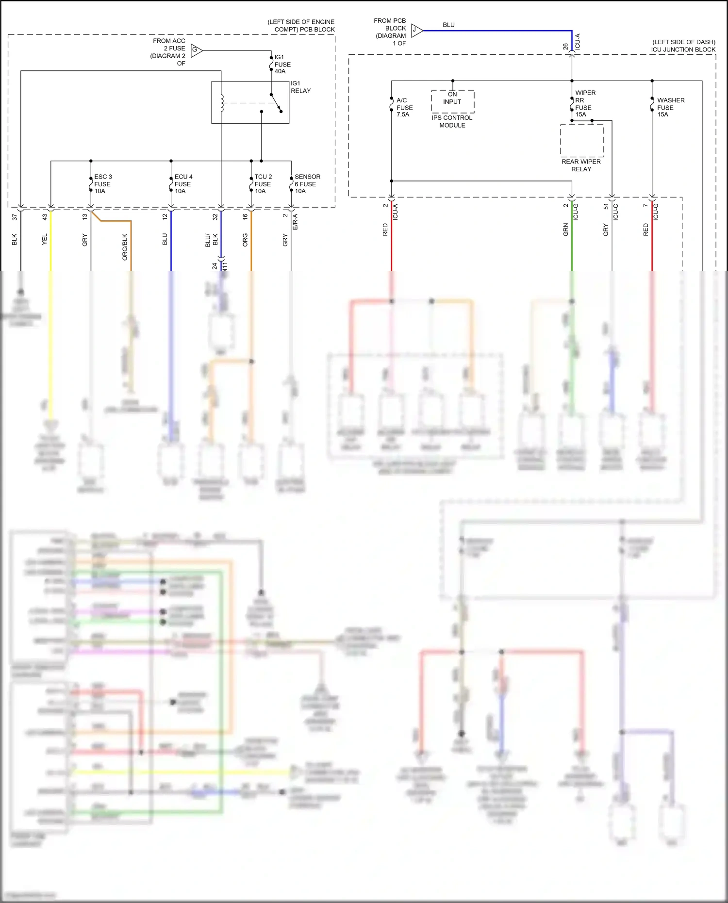 Kia Telluride I facelift (2022-2024) transaxle range switch wiring diagram  (3 of 4)