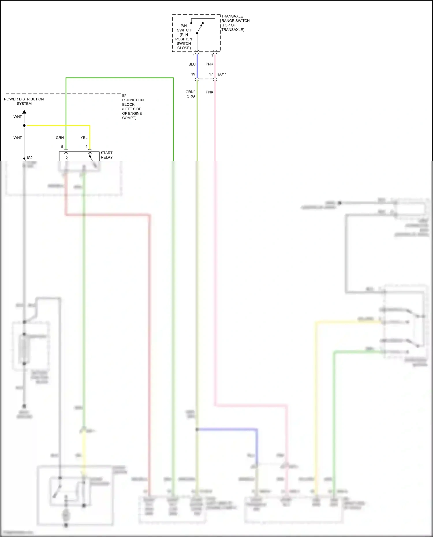 Kia Telluride I facelift (2022-2024) transaxle range switch wiring diagram  (4 of 4)