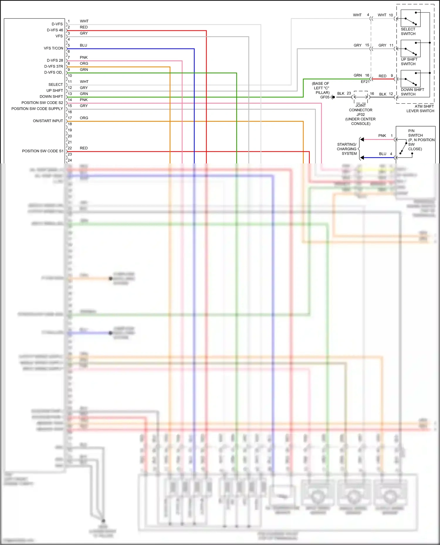 Kia Telluride I facelift (2022-2024) transaxle range switch wiring diagram  (1 of 4)