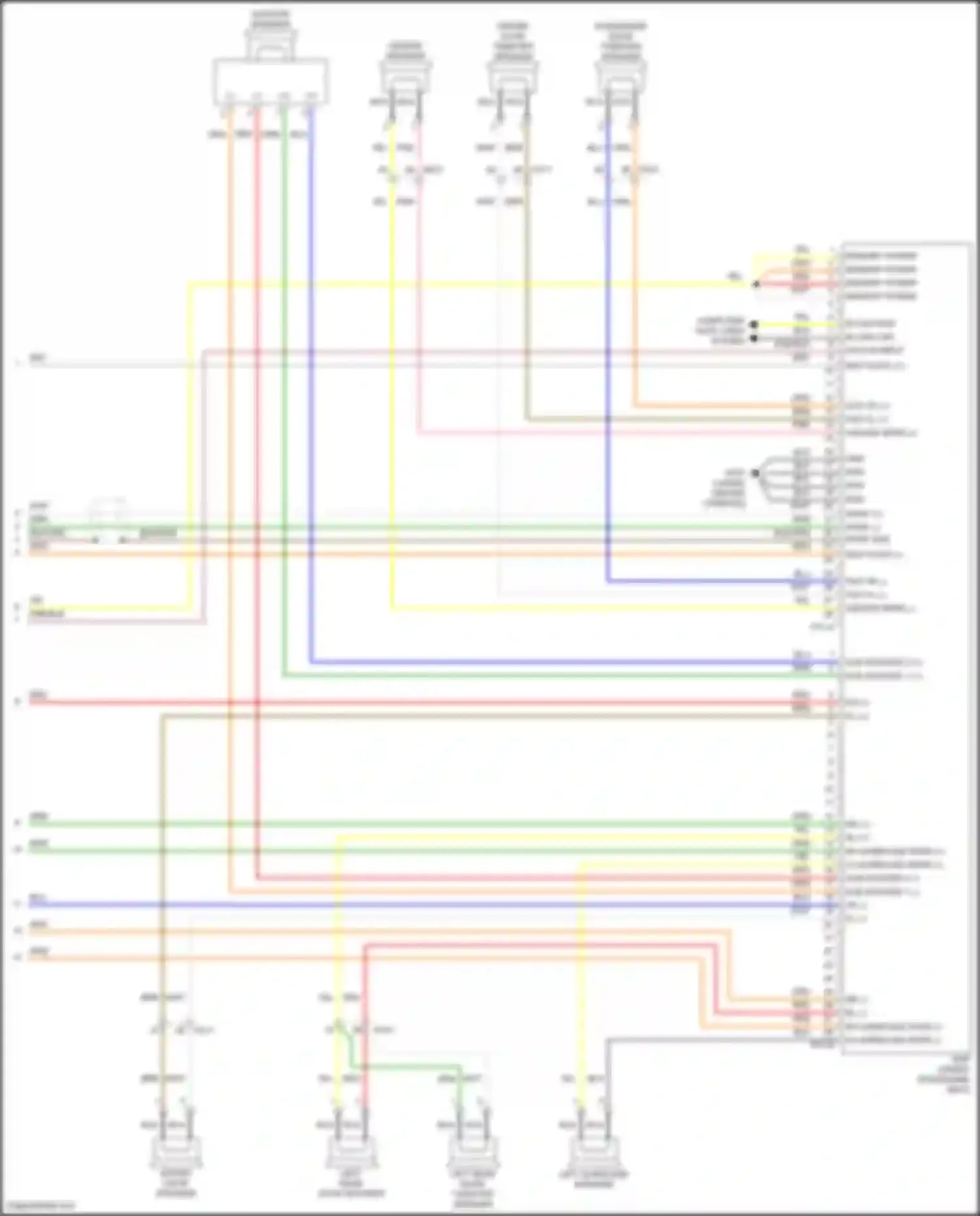 Wiring diagram woofer speaker for Kia Telluride I facelift (2022-2024) (1 of 2)