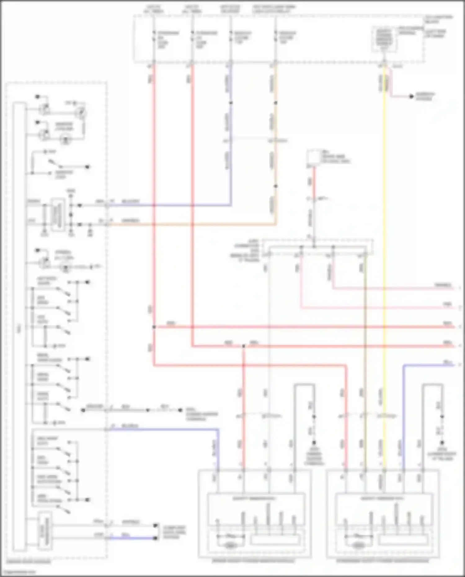 Telluride Kia I (2019-2022): Power windows circuit (1 of 2)