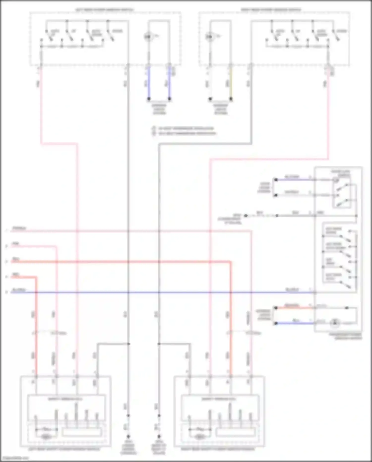Telluride Kia I (2019-2022): Power windows circuit (2 of 2)