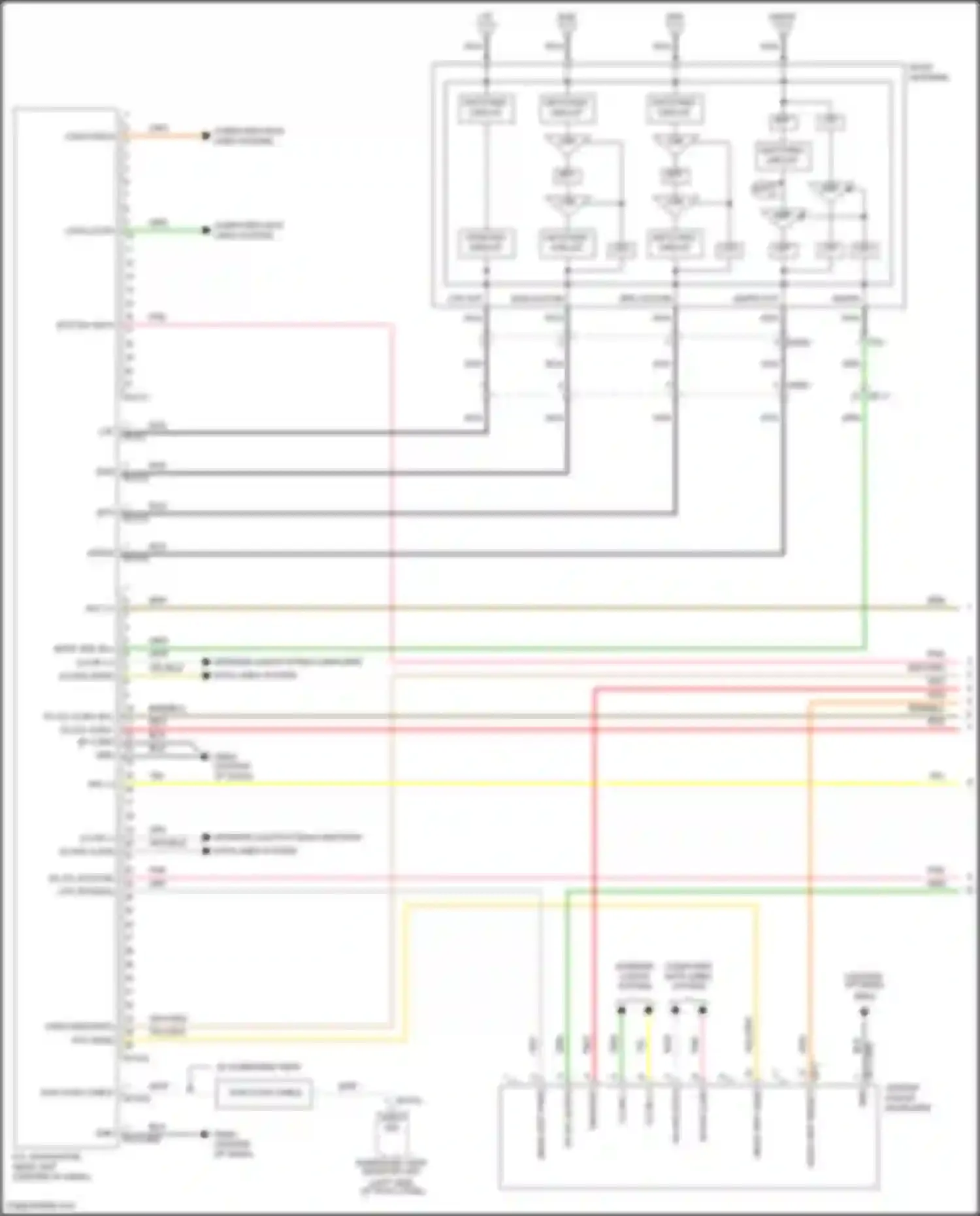 Telluride Kia I (2019-2022): Radio circuit, w/ navigation w/ external amplifier (1 of 4)