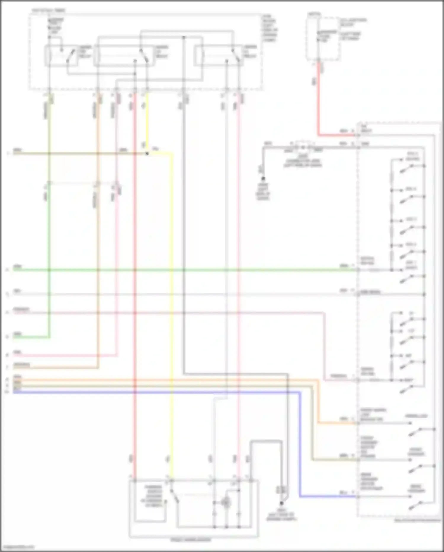 Telluride Kia I (2019-2022): Front wiper/washer circuit (2 of 2)