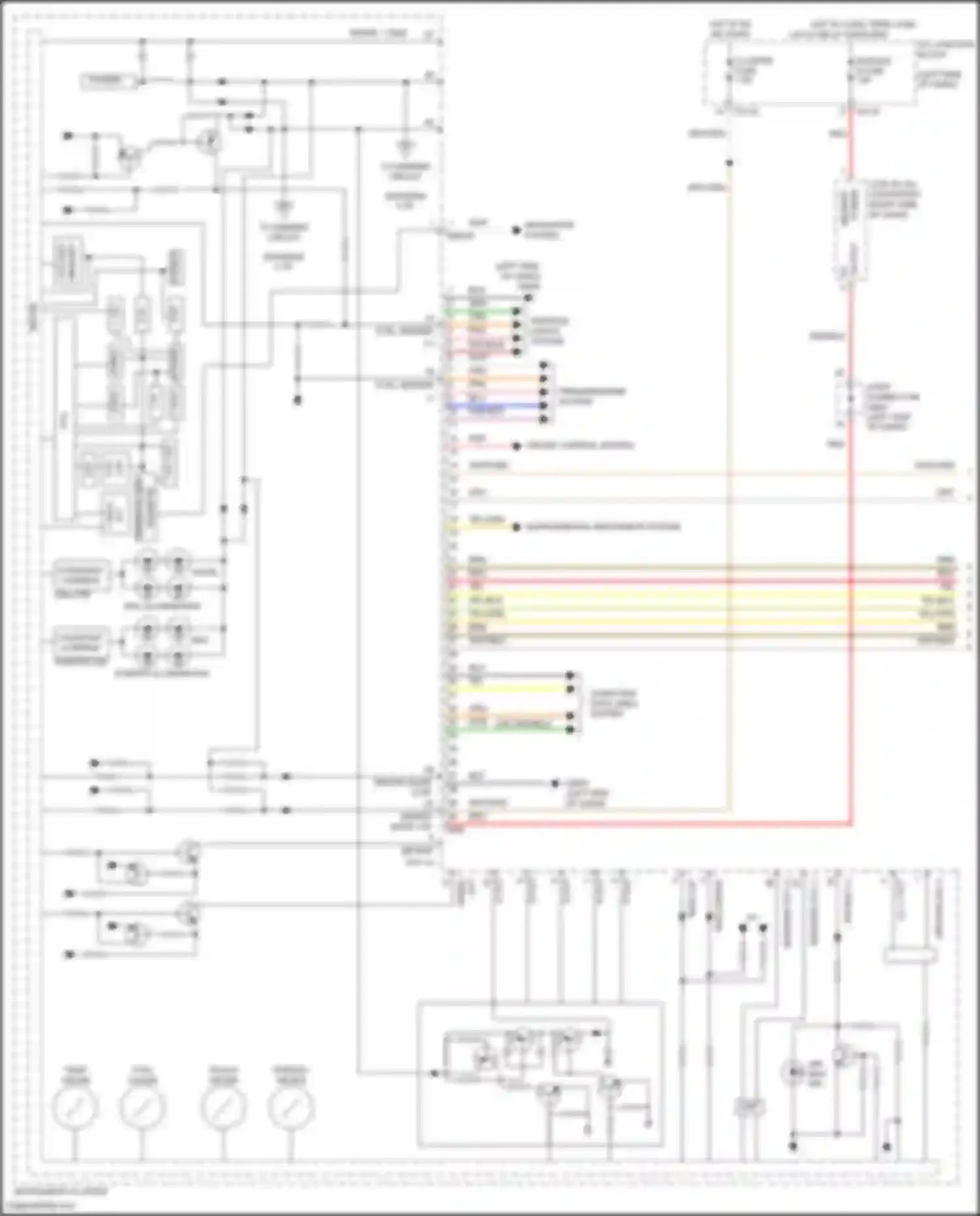 Wiring diagram dial illumination for Kia Telluride I (2019-2022) (2 of 2)