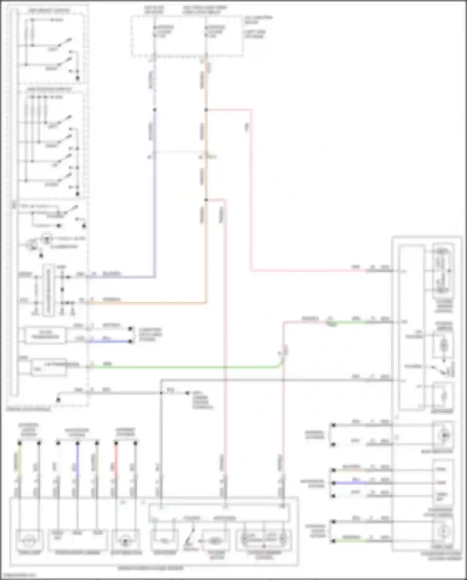 Wiring diagram driver door module for Kia Telluride I (2019-2022) (4 of 10)
