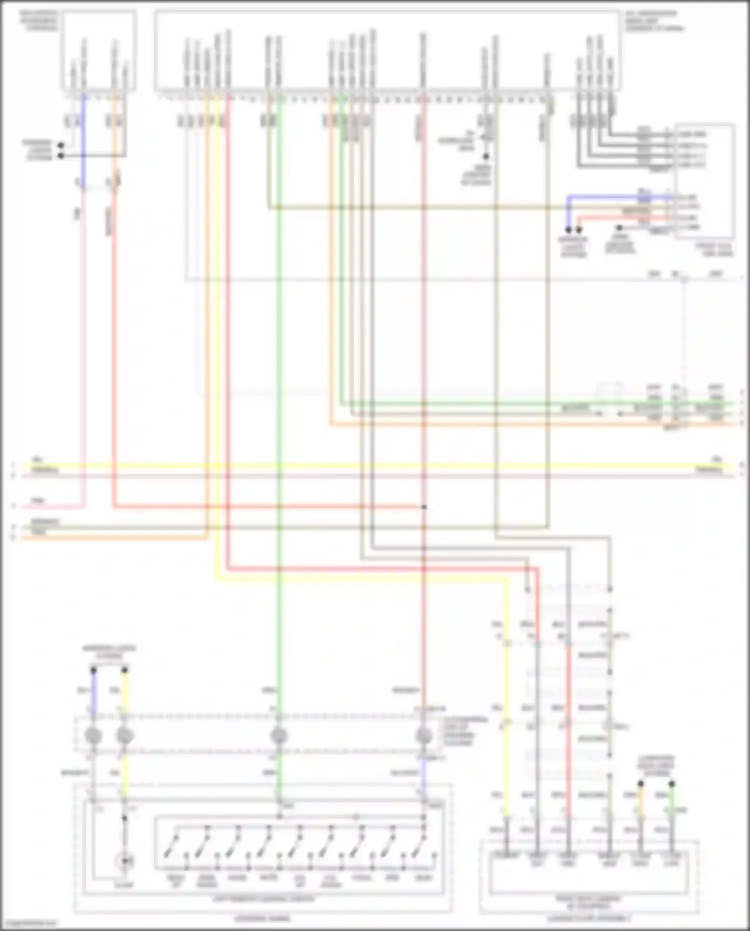 Wiring diagram front aux/usb for Kia Telluride I (2019-2022) (1 of 5)