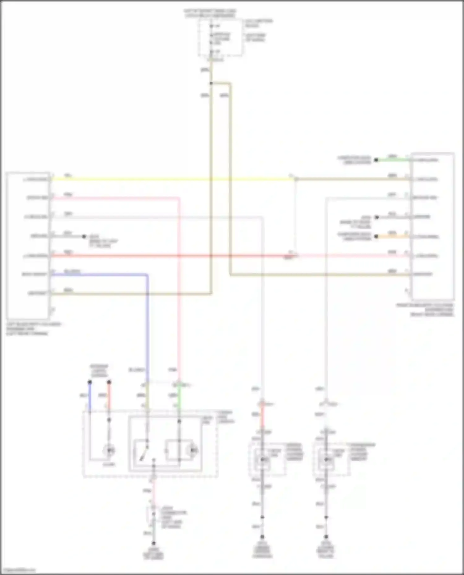 Wiring diagram left blind-spot collision warning unit for Kia Telluride I (2019-2022) (1 of 2)