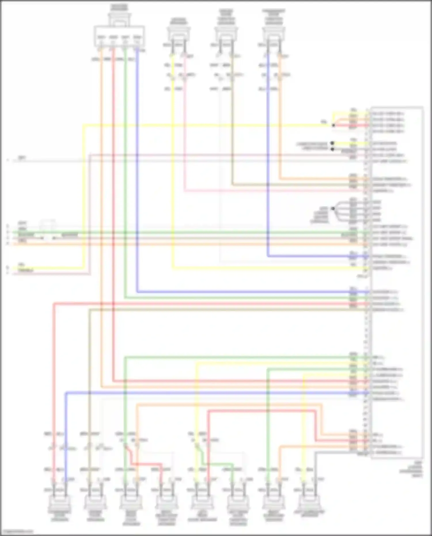 Wiring diagram left rear door tweeter speaker for Kia Telluride I (2019-2022) (1 of 2)