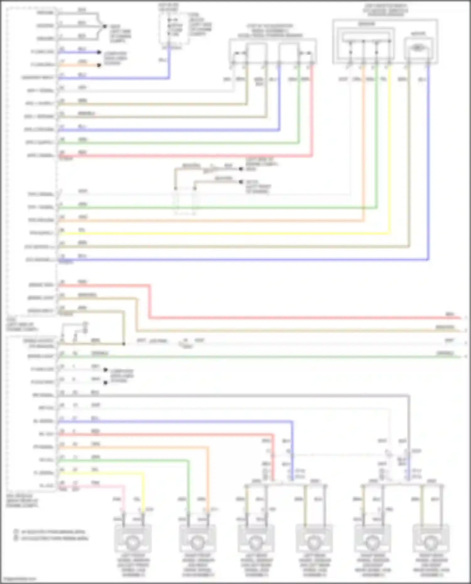 Wiring diagram left rear wheel sensor for Kia Telluride I (2019-2022) (1 of 1)