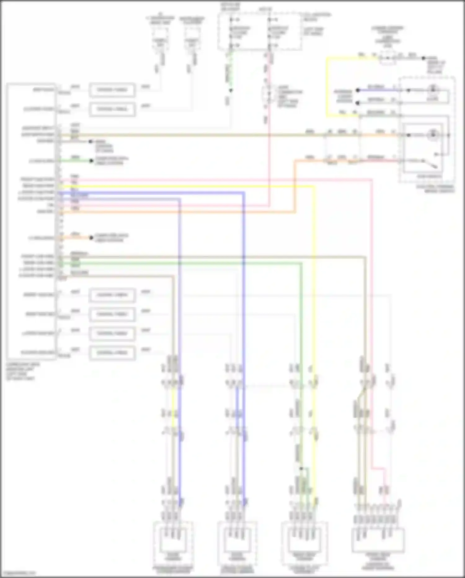 Wiring diagram passenger power outside mirror for Kia Telluride I (2019-2022) (10 of 11)