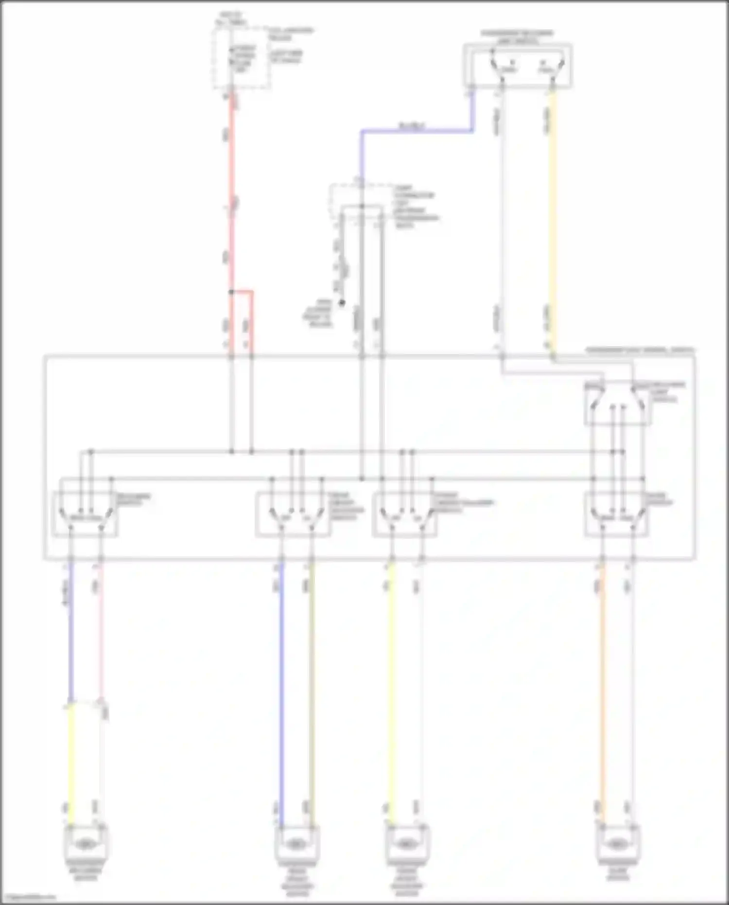 Wiring diagram passenger reclining limit switch for Kia Telluride I (2019-2022) (2 of 2)
