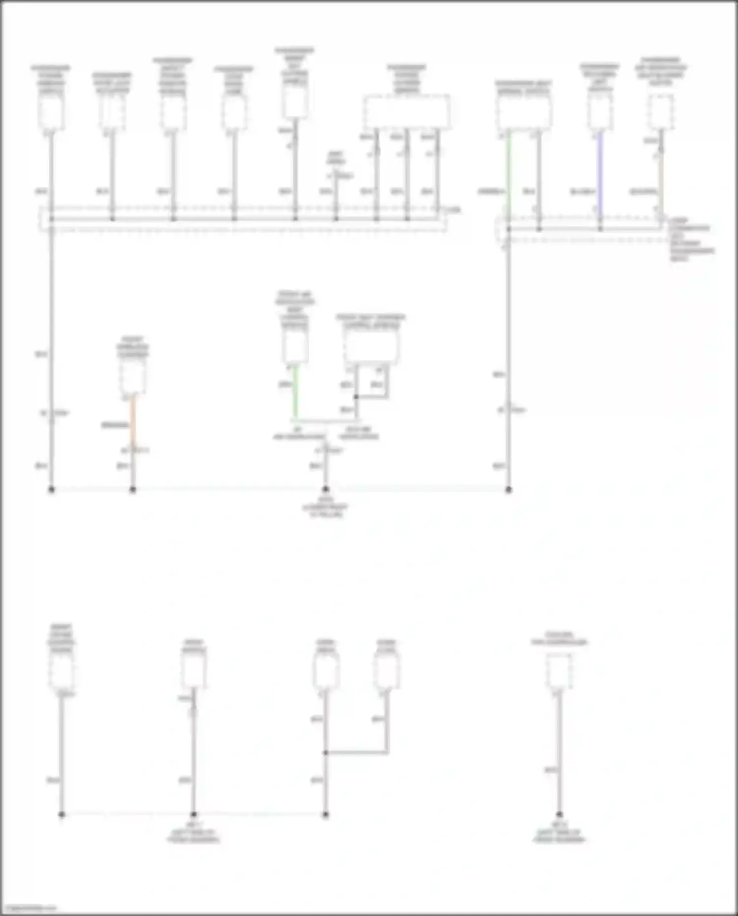 Wiring diagram passenger safety power window module for Kia Telluride I (2019-2022) (1 of 3)