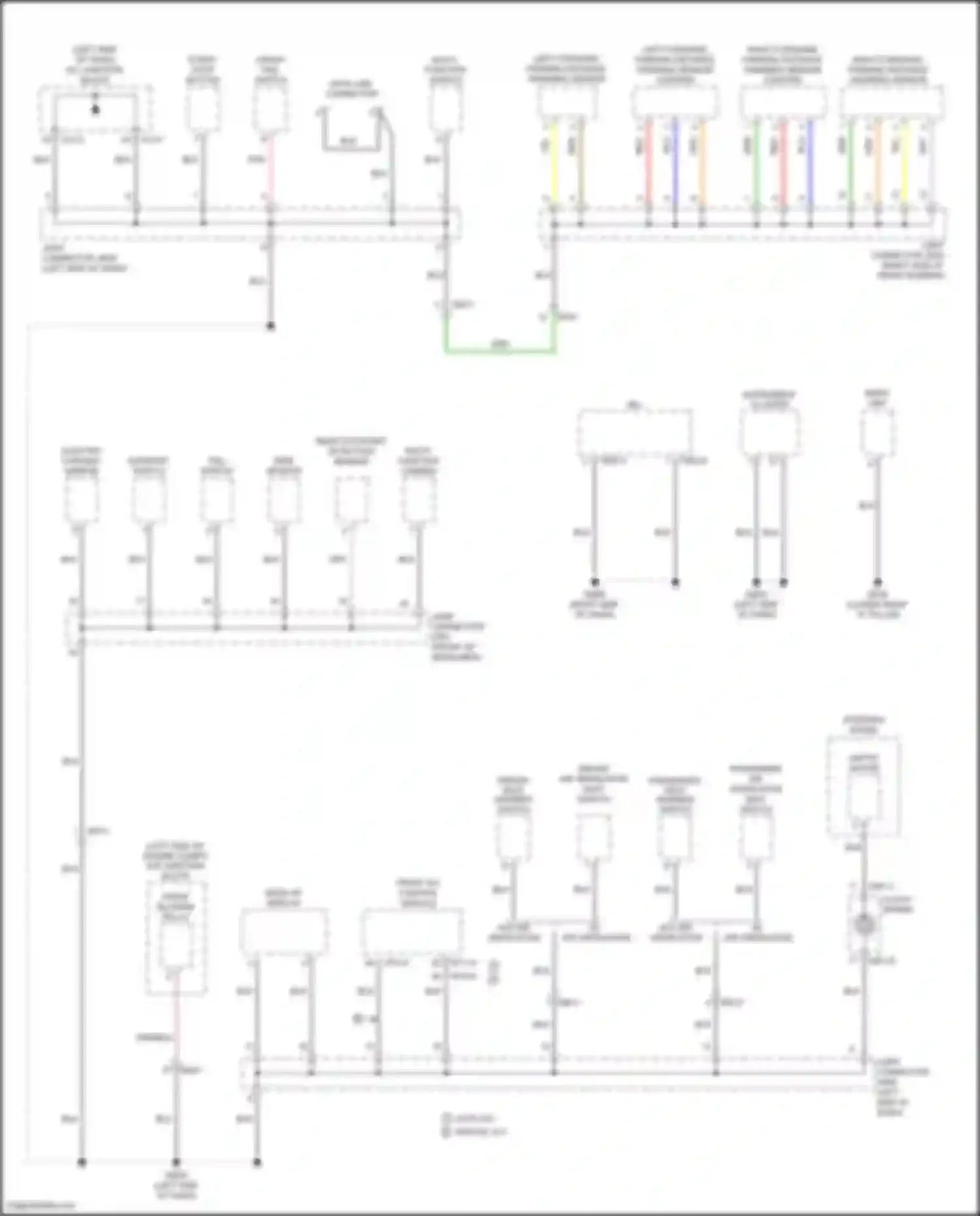 Wiring diagram sunroof switch for Kia Telluride I (2019-2022) (1 of 2)