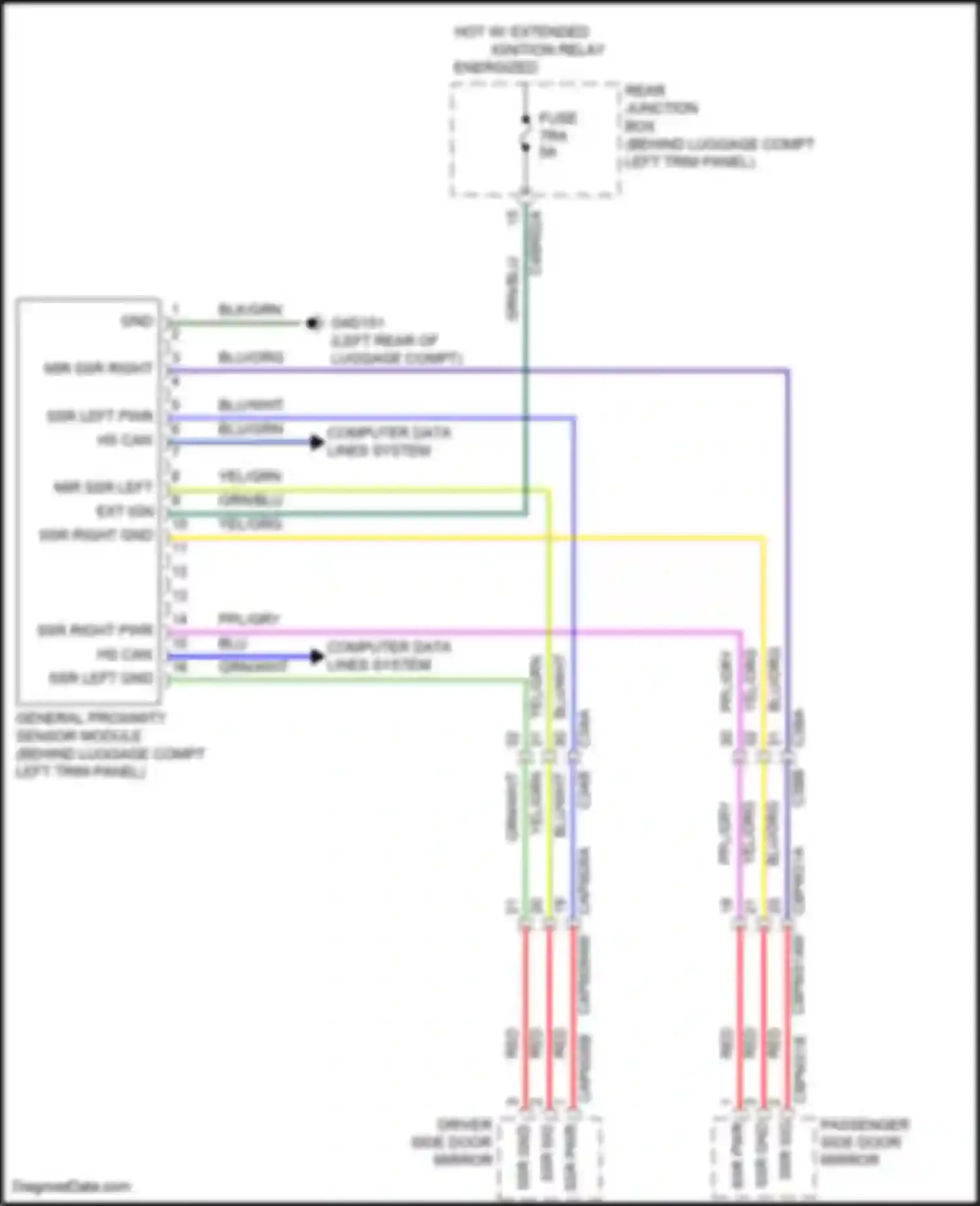 Discovery Sport Land Rover I (2014-2019): Vehicle proximity notification circuit
