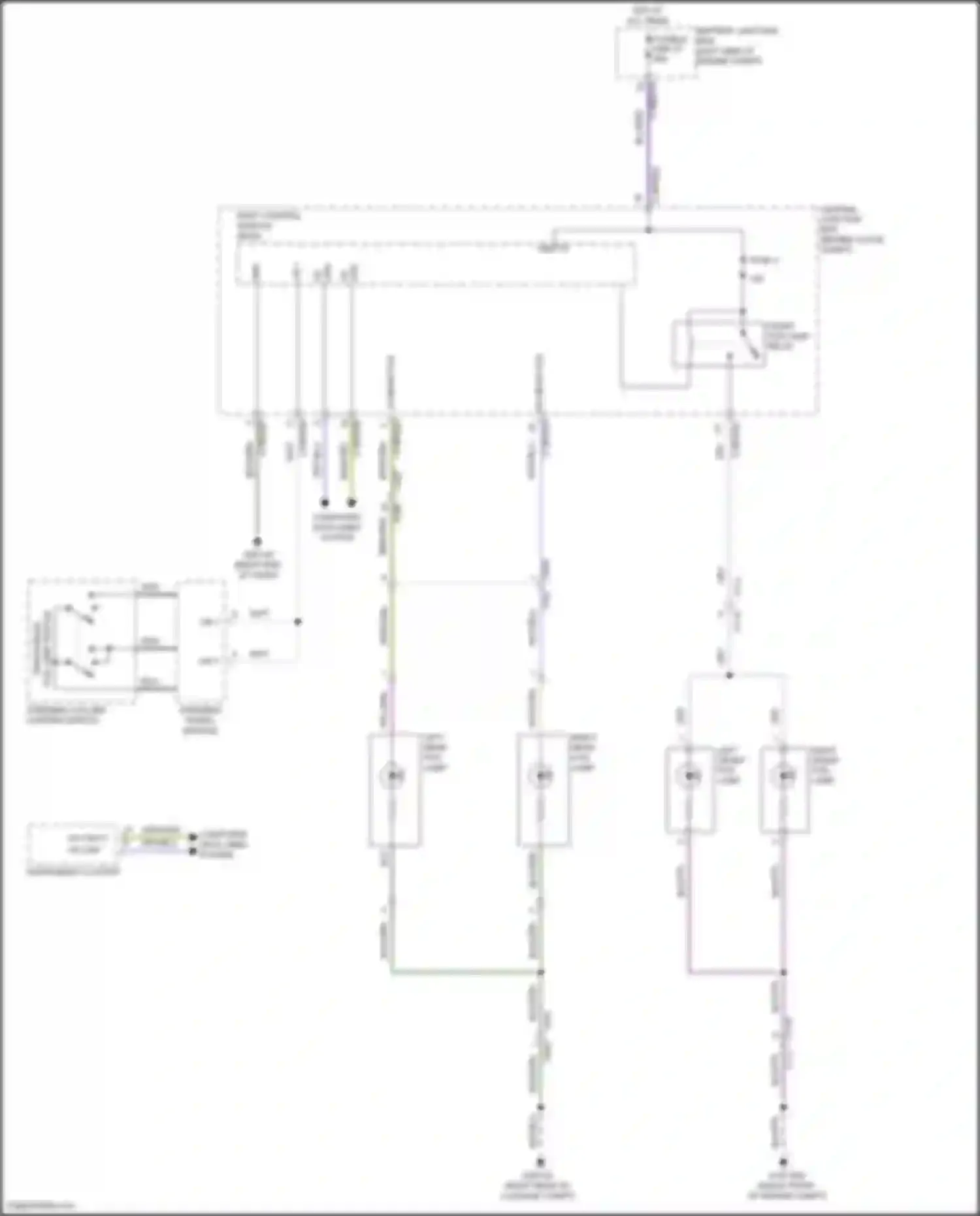 Wiring diagram right front fog lamp for Land Rover Discovery Sport I (2014-2019) (1 of 2)