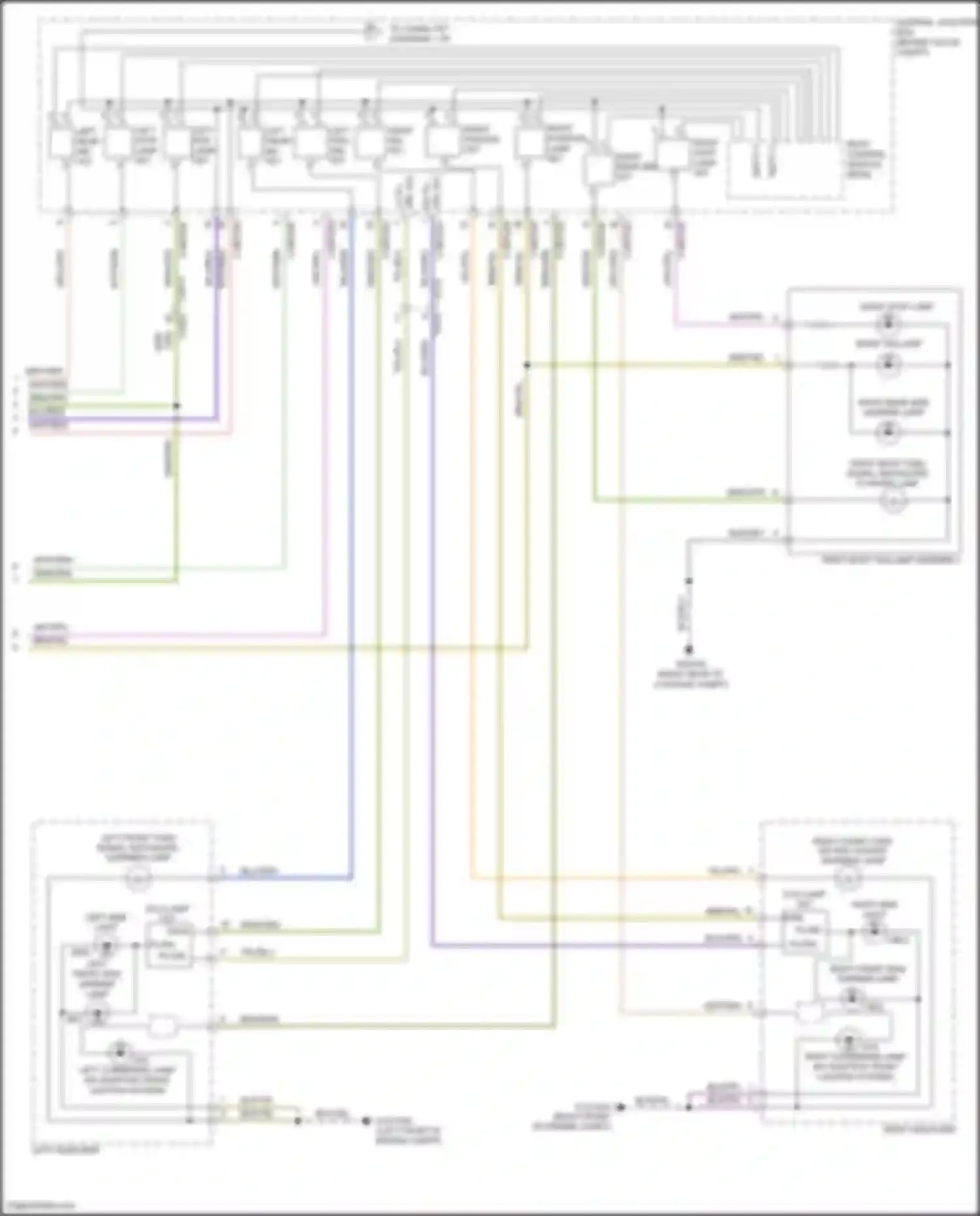 Wiring diagram right front turn sig ind/ hazard warning lamp for Land Rover Discovery Sport I (2014-2019) (1 of 1)