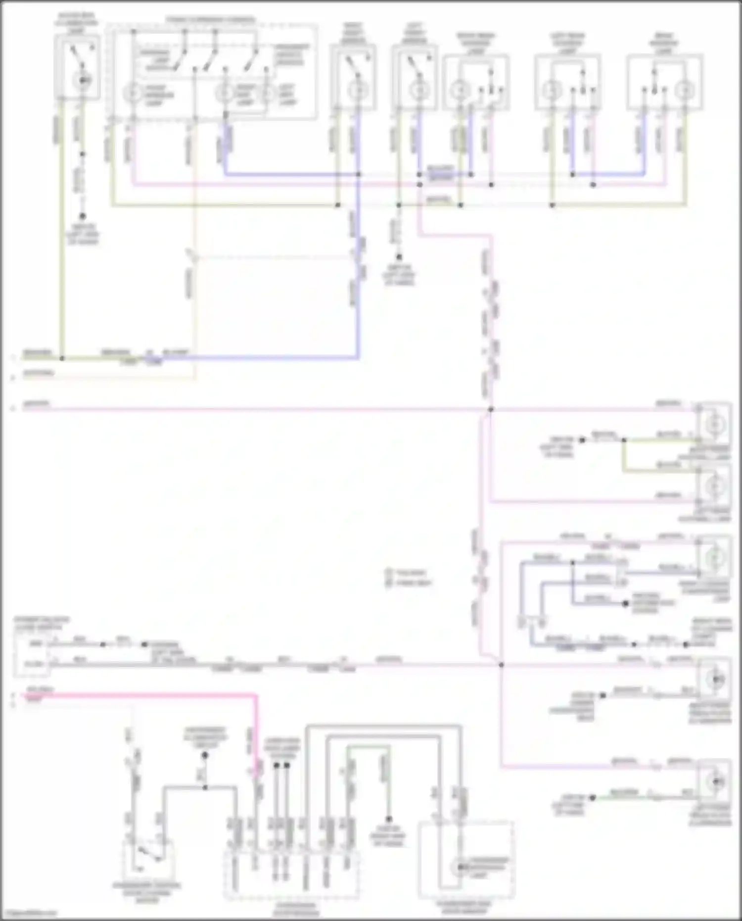 Discovery Sport Land Rover L550 (2014-2019): Courtesy lamps circuit (2 of 2)