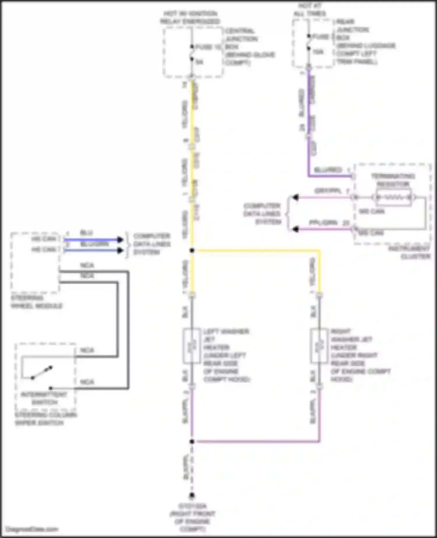Wiring diagram steering column wiper switch for Land Rover Discovery Sport L550 (2014-2019) (1 of 2)