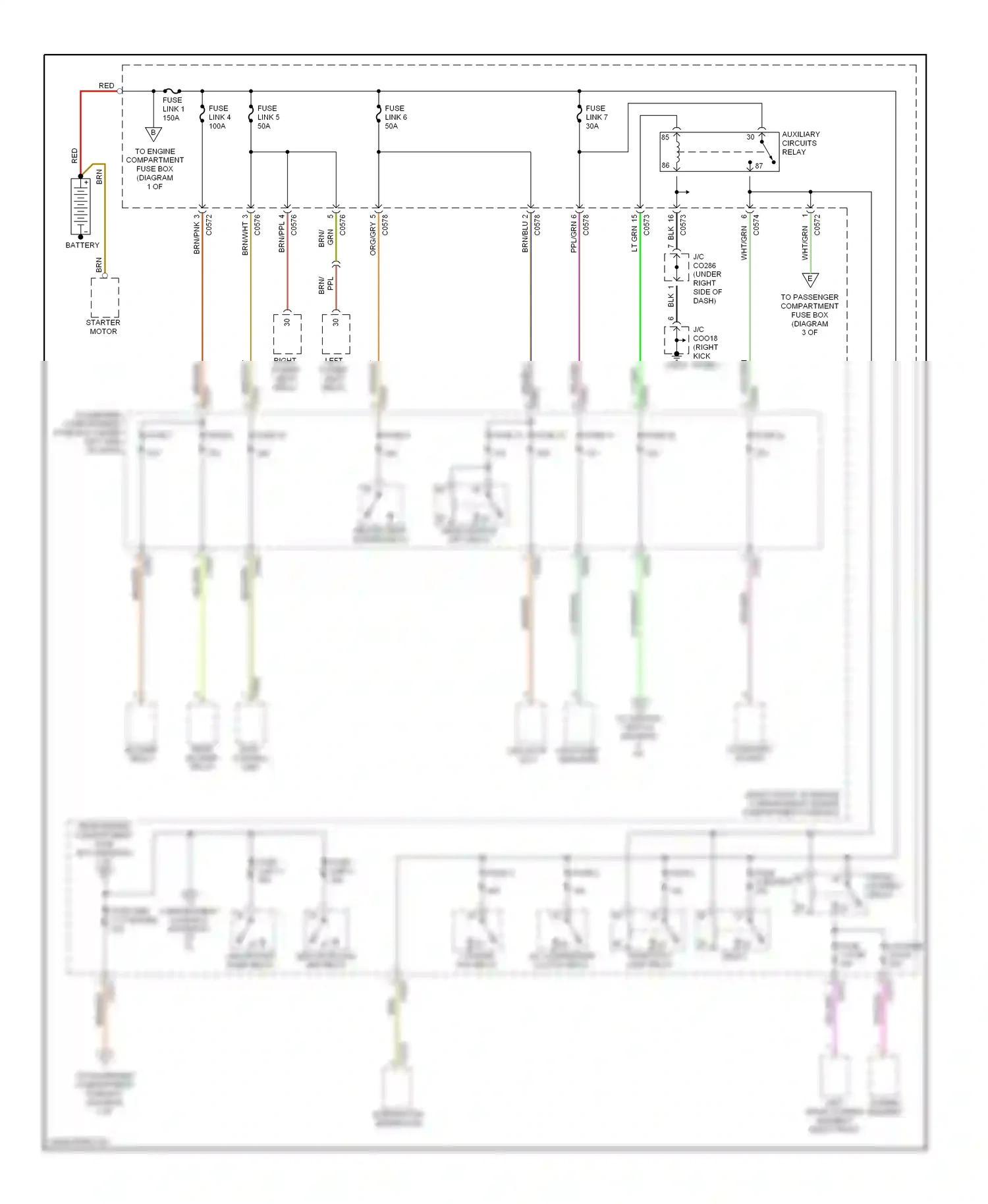 Wiring diagram abs return pump relay for Land Rover Discovery II (1998-2004) (4 of 4)