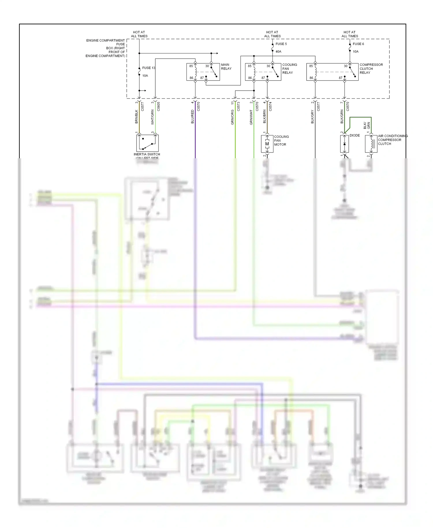 Wiring diagram blu for Land Rover Discovery II (1998-2004) (2 of 15)