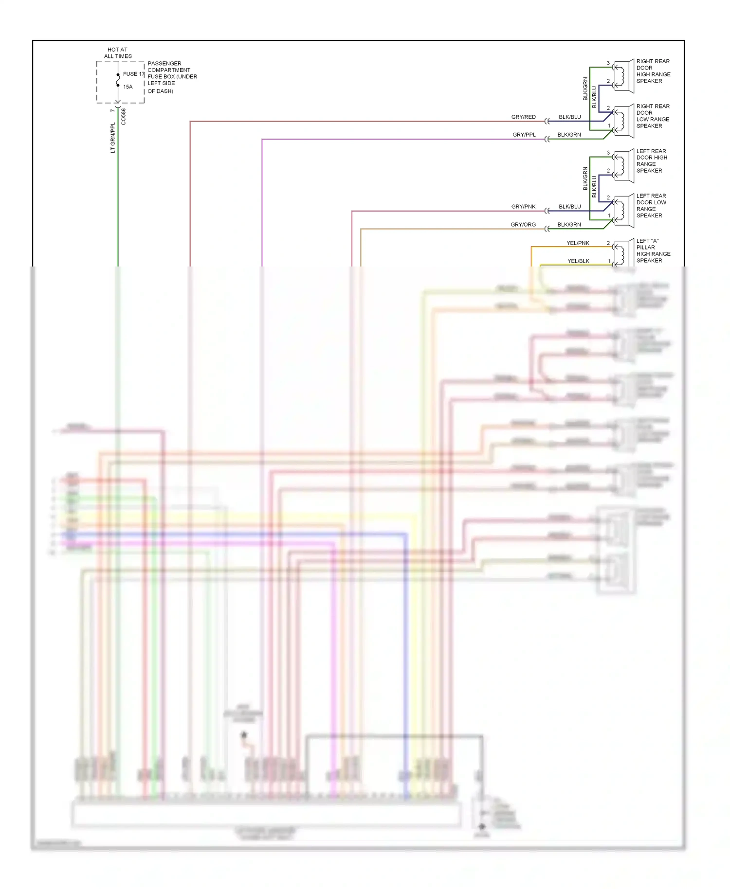 Wiring diagram blu for Land Rover Discovery II (1998-2004) (13 of 15)