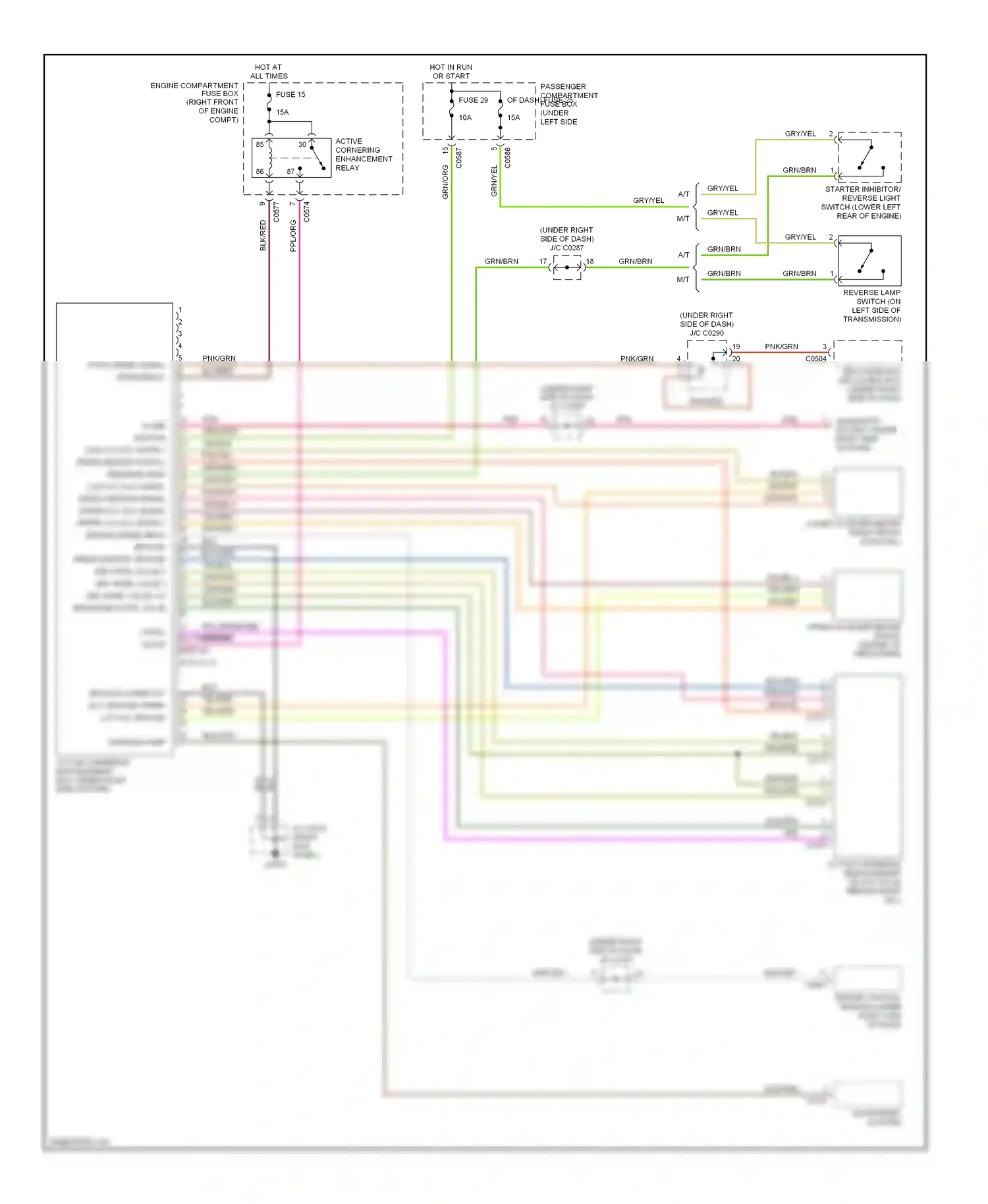 Wiring diagram blu/grn for Land Rover Discovery II (1998-2004) (5 of 9)