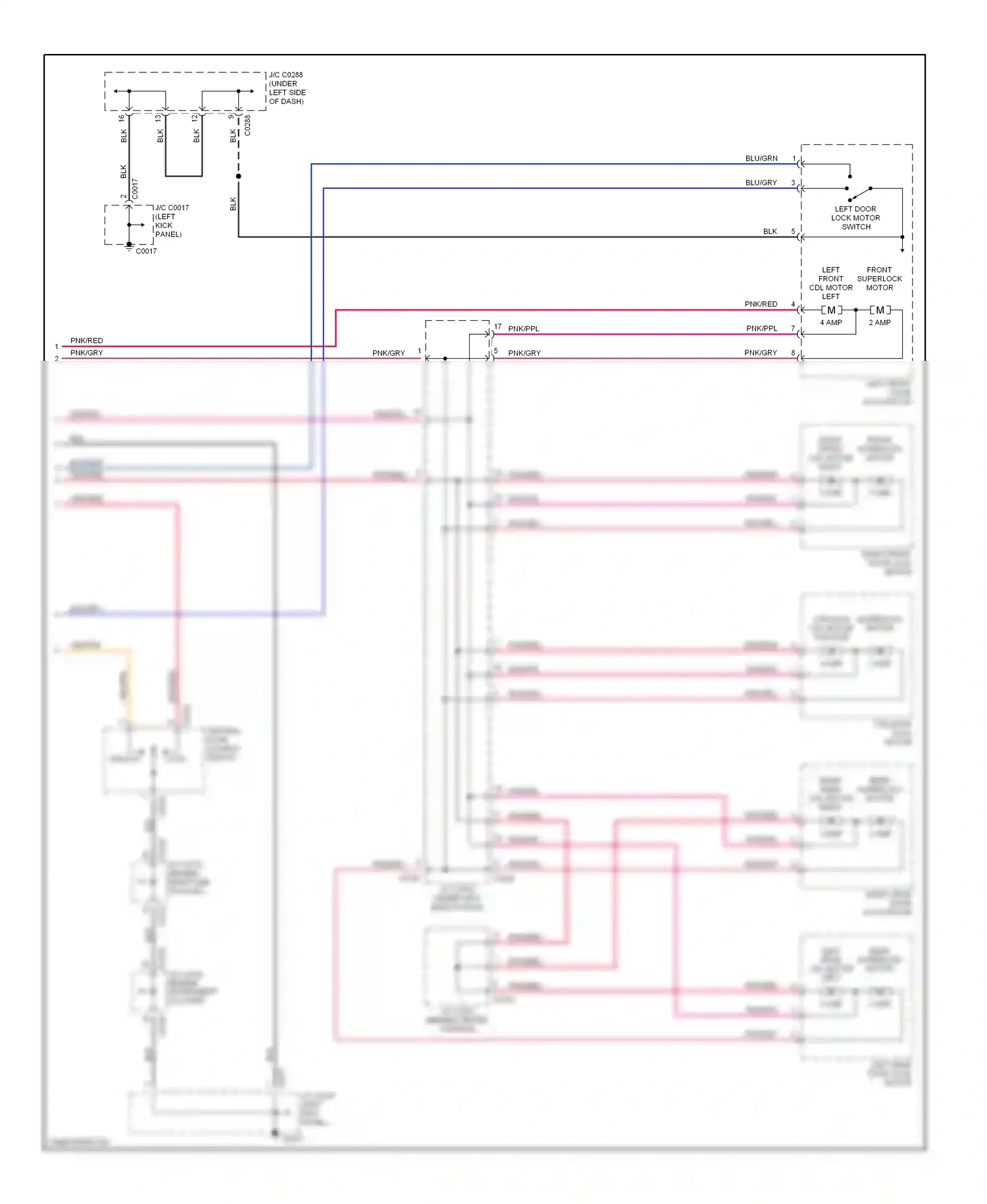 Wiring diagram blu/grn for Land Rover Discovery II (1998-2004) (7 of 9)