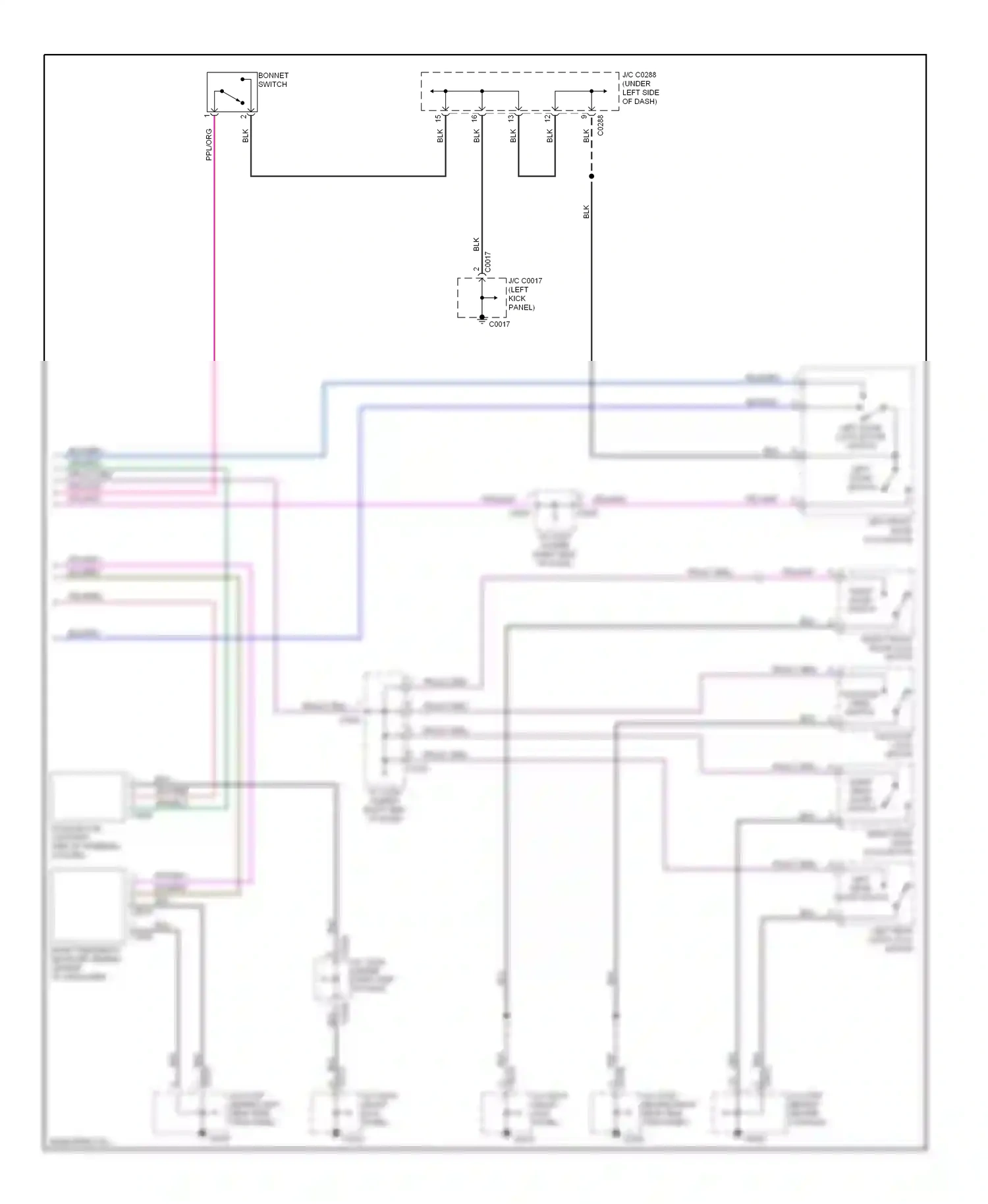 Wiring diagram blu/grn for Land Rover Discovery II (1998-2004) (2 of 9)