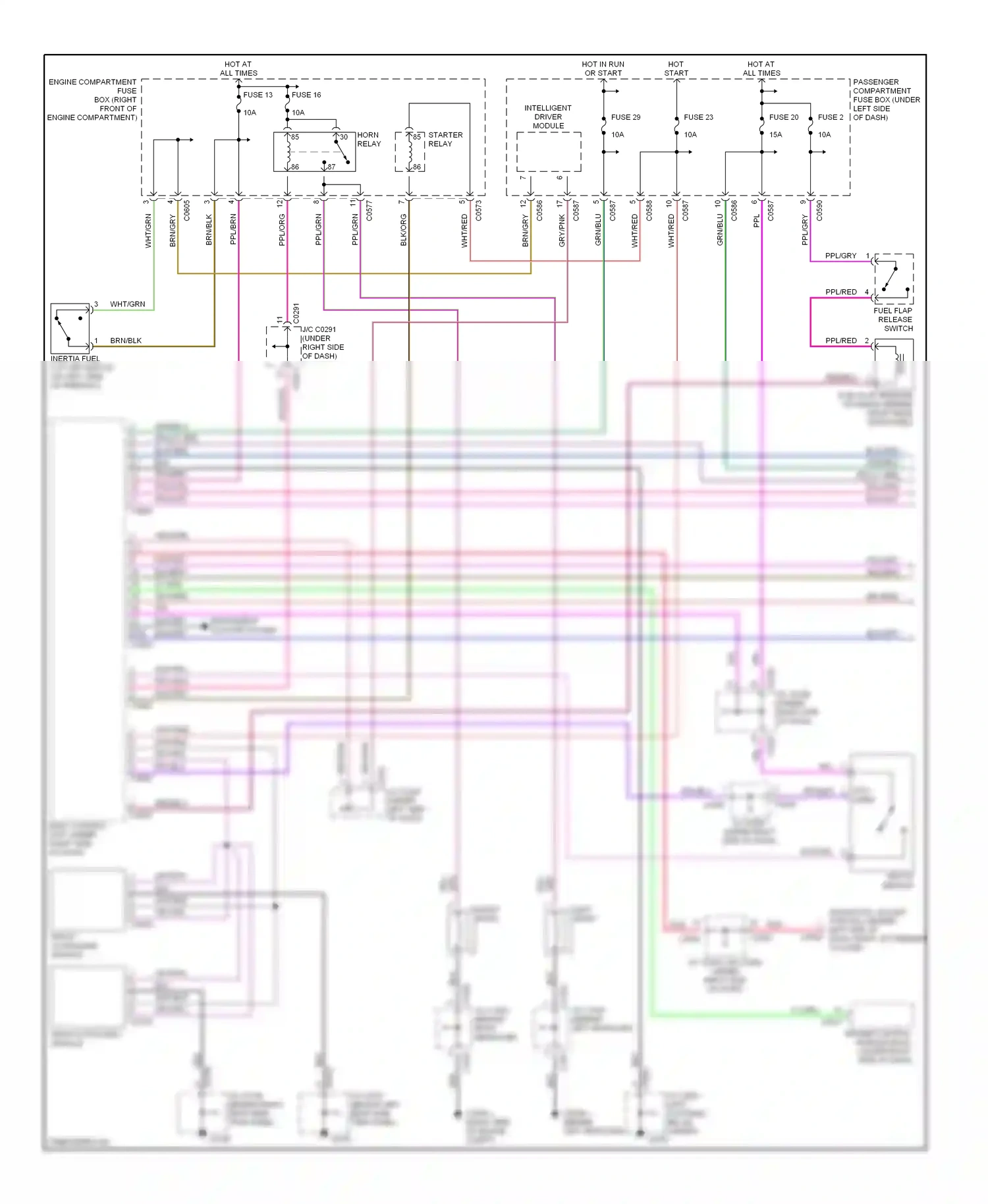 Wiring diagram fuse 20 for Land Rover Discovery II (1998-2004) (1 of 7)