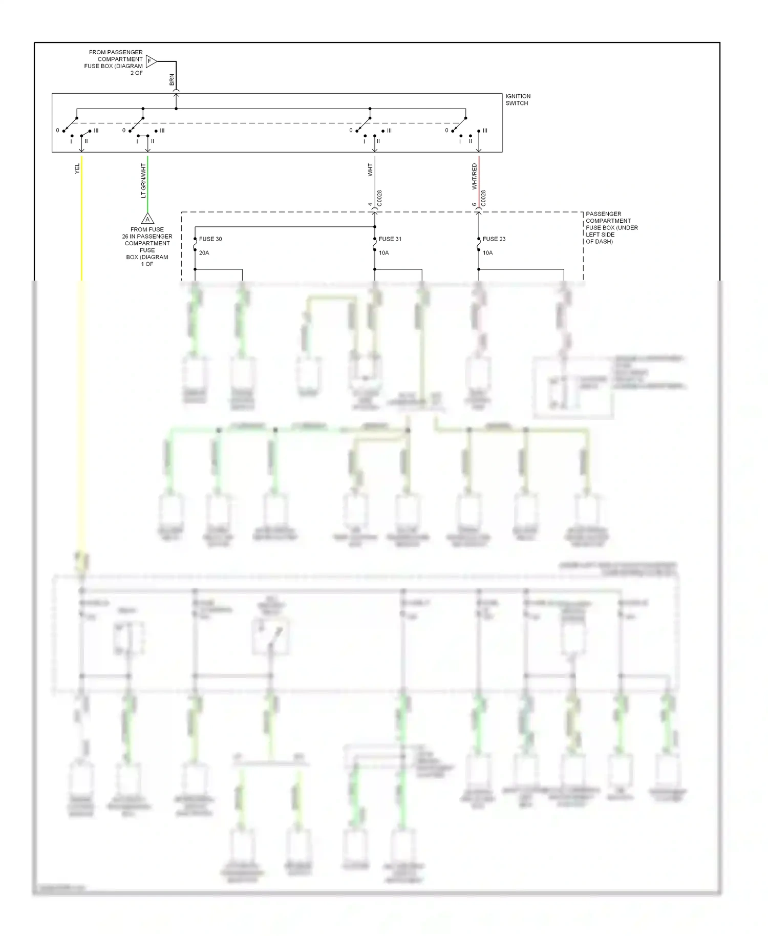 Wiring diagram ignition switch for Land Rover Discovery II (1998-2004) (1 of 2)