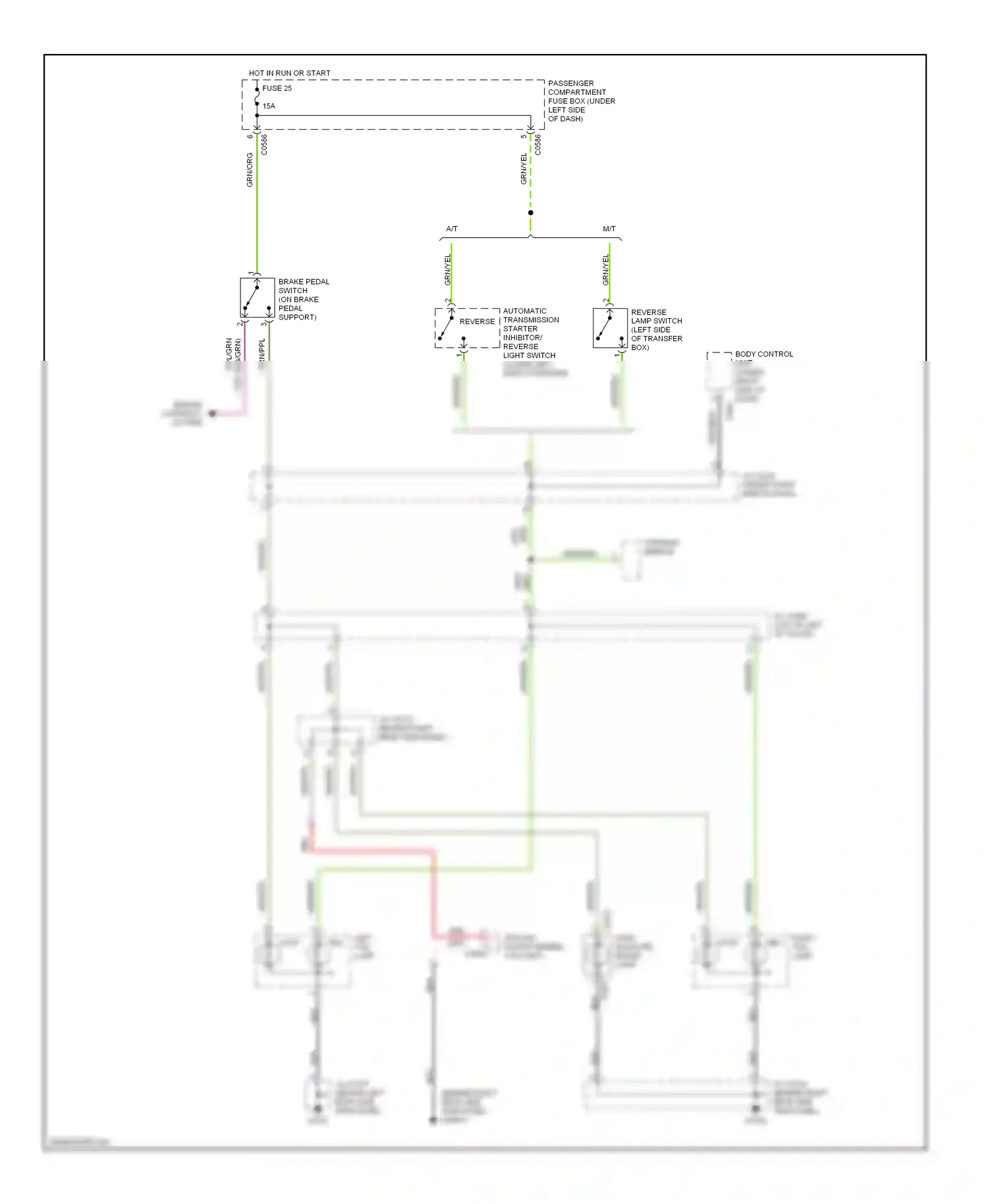 Wiring diagram interior mirror for Land Rover Discovery II (1998-2004) (1 of 3)