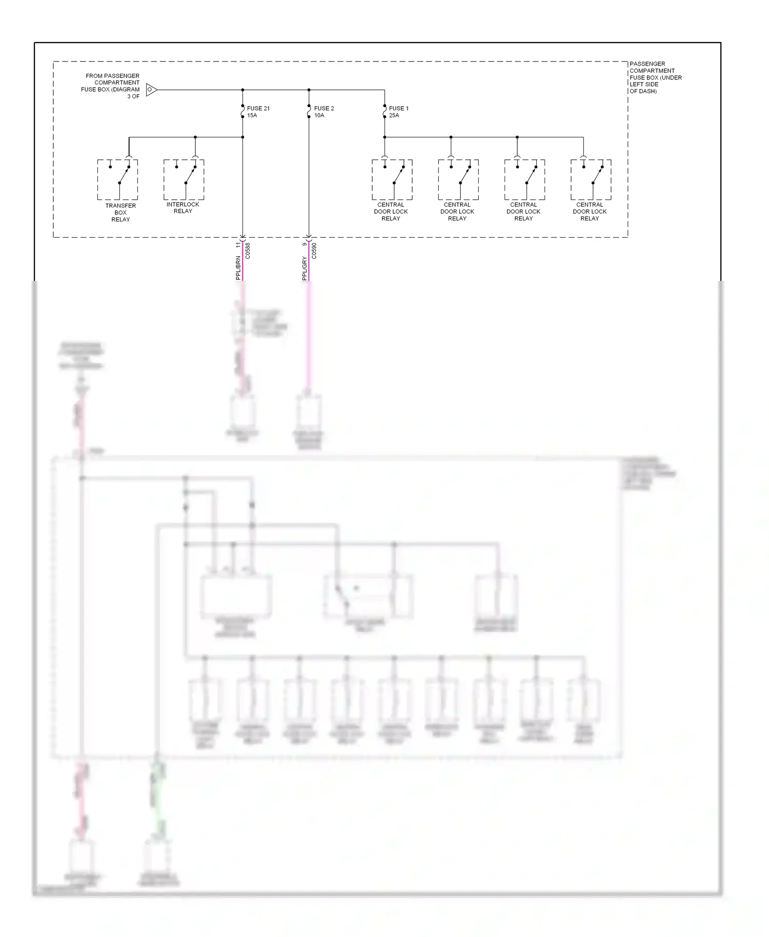 Wiring diagram interlock unit for Land Rover Discovery II (1998-2004) (2 of 2)