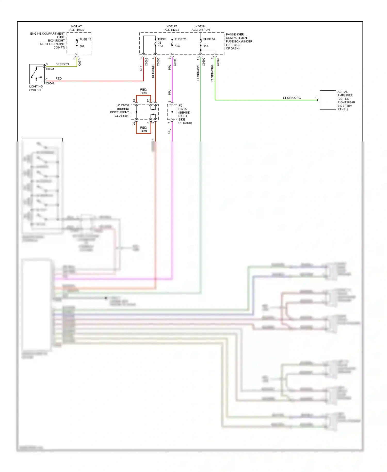 Wiring diagram nca for Land Rover Discovery II (1998-2004) (2 of 9)