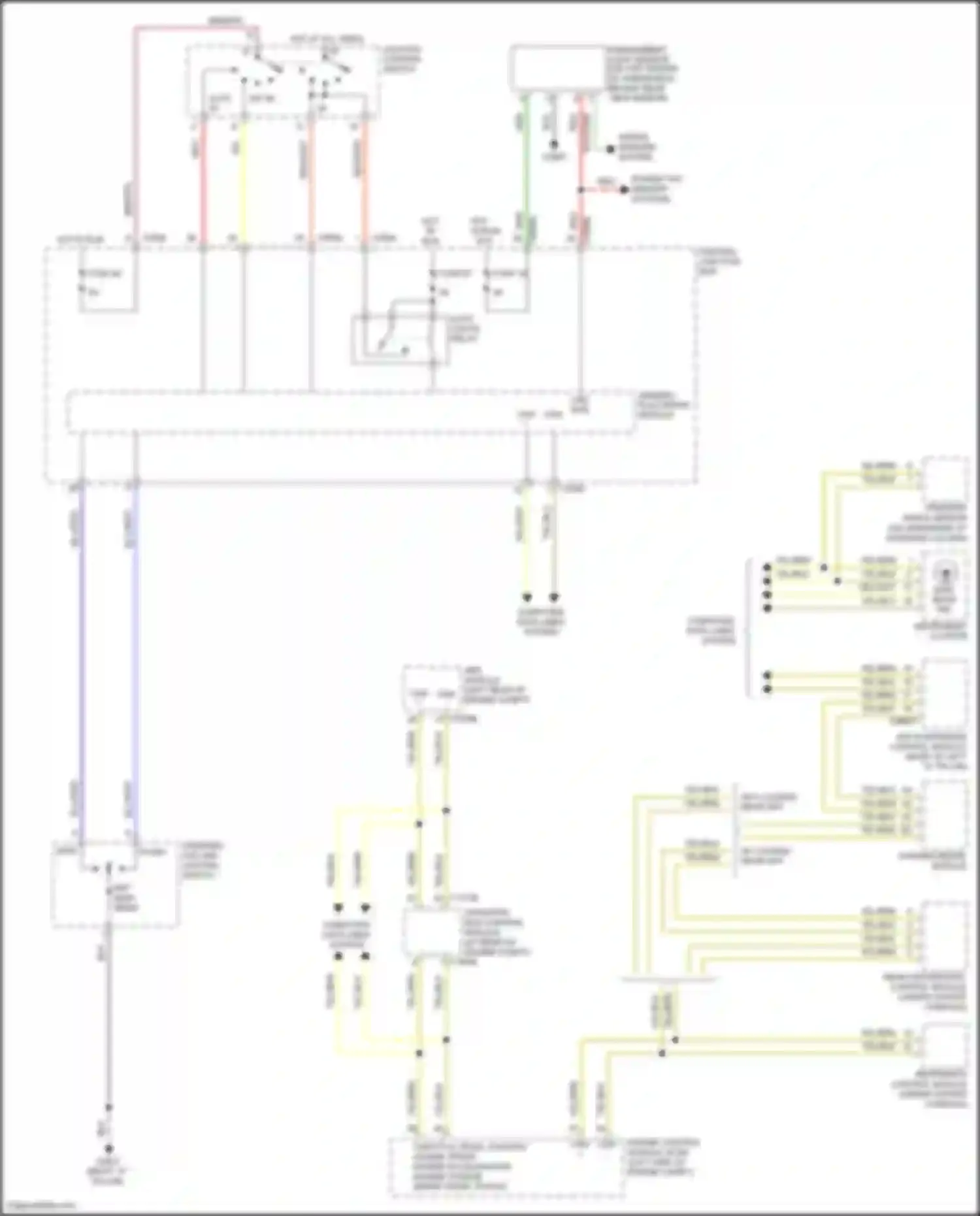 Discovery Land Rover III (2004-2009): Headlamps circuit, w/ adaptive lamp monitor (1 of 2)