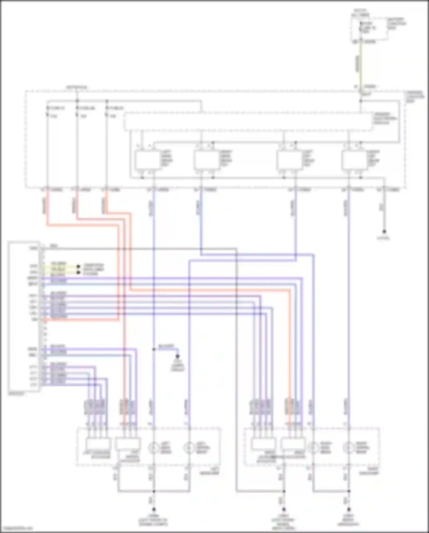Discovery Land Rover III (2004-2009): Headlamps circuit, w/ adaptive lamp monitor (2 of 2)