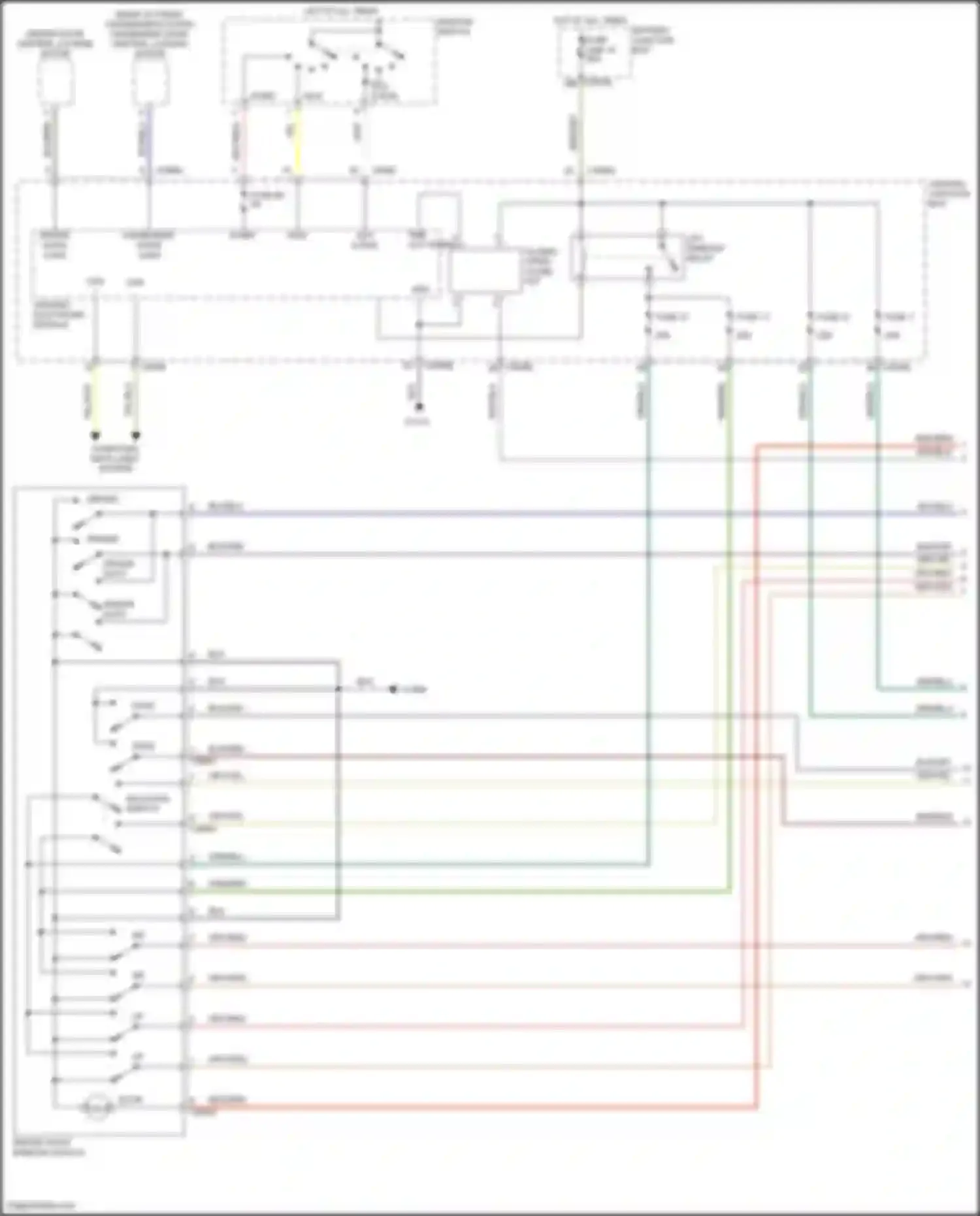 Discovery Land Rover III (2004-2009): Power windows circuit (1 of 2)