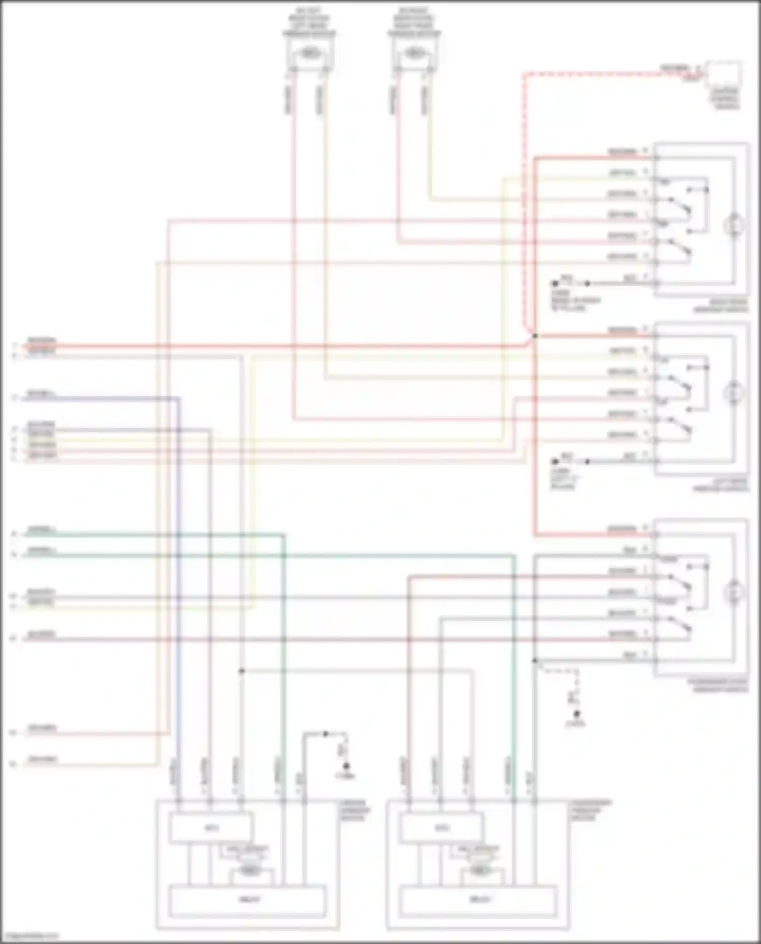 Discovery Land Rover III (2004-2009): Power windows circuit (2 of 2)