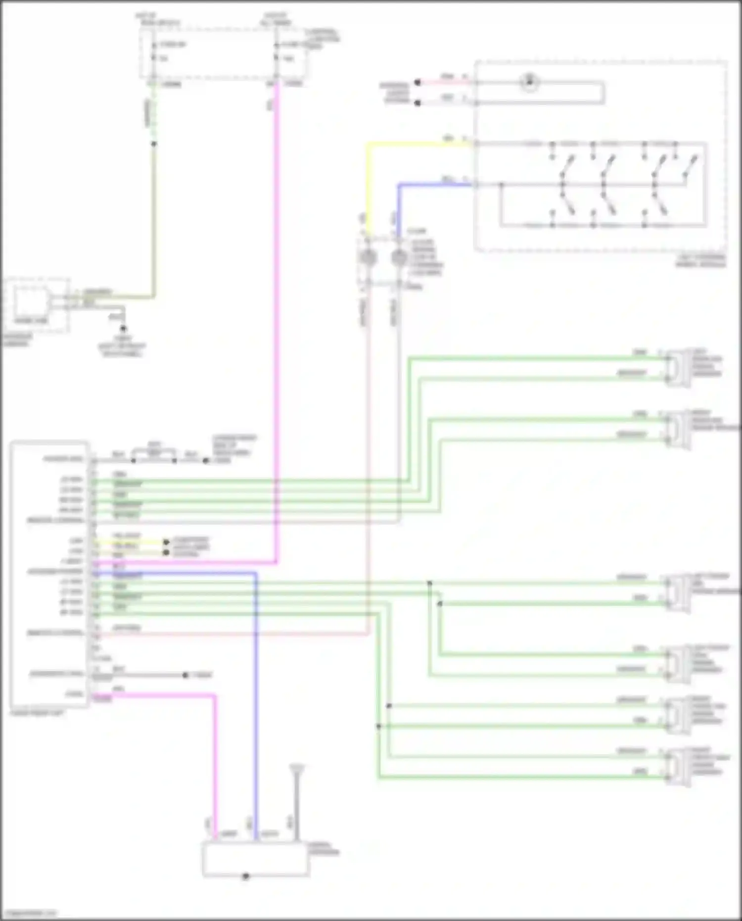 Discovery Land Rover III (2004-2009): Radio circuit, low line