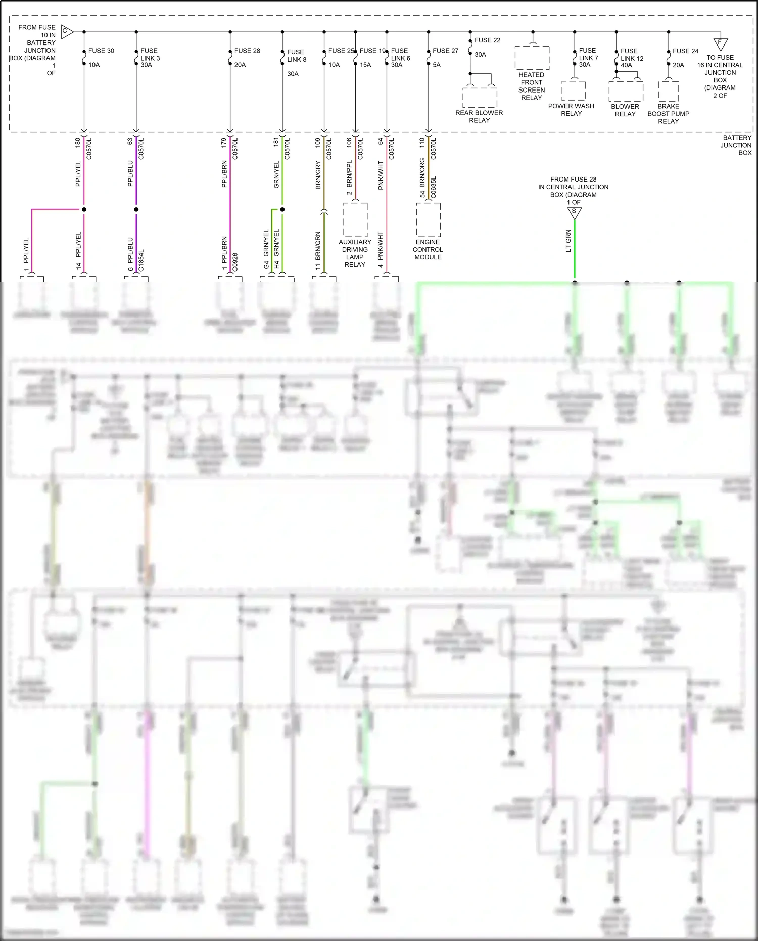 Wiring diagram accessory socket relay for Land Rover Discovery III (2004-2009) (1 of 1)