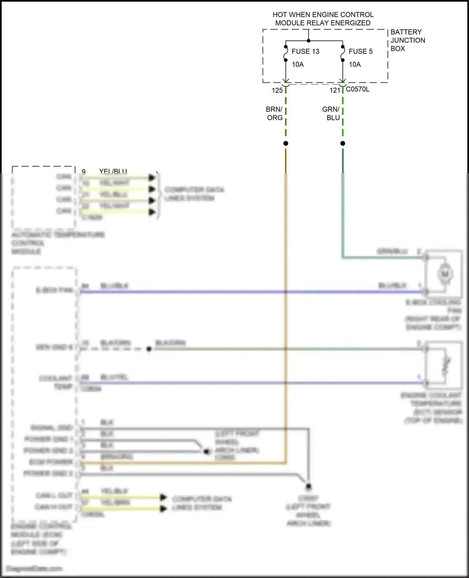 Wiring diagram computer data lines system for Land Rover Discovery III (2004-2009) (22 of 42)